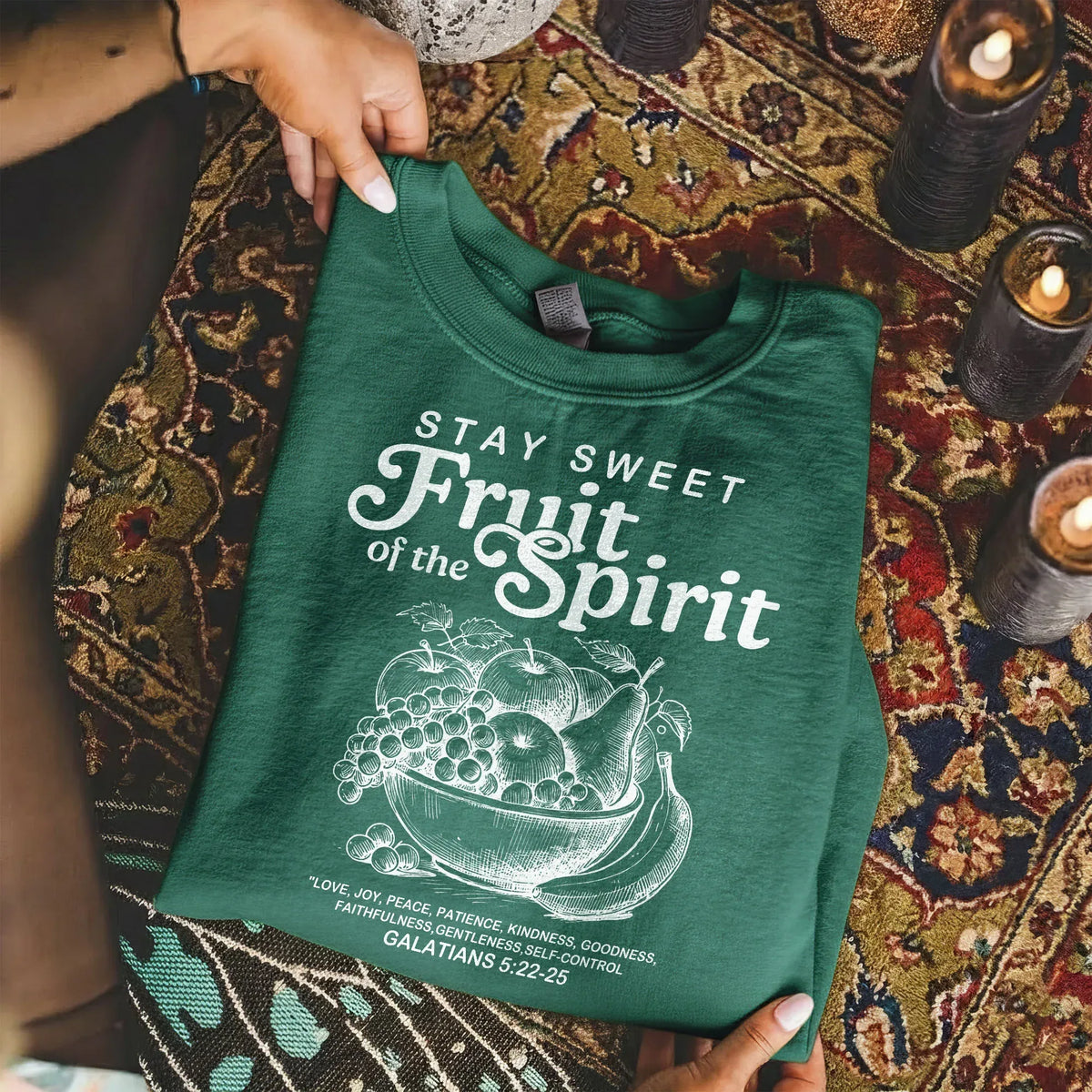 Fruit of the Spirit – Galatians 5:22–25 - Faith Floral - Unisex Tshirt / Hoodie / Sweatshirt - Faith Guided Life