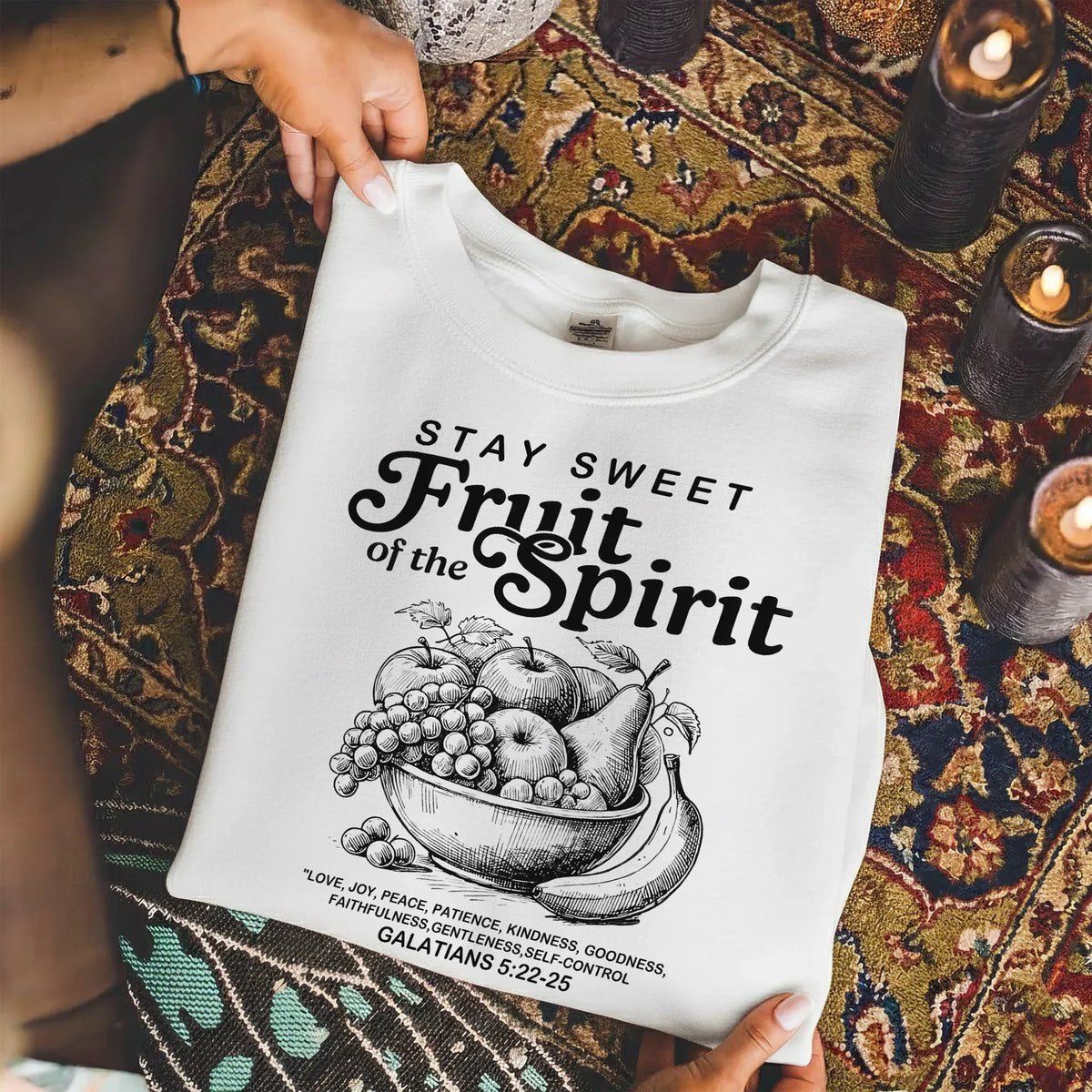 Fruit of the Spirit – Galatians 5:22–25 - Faith Floral - Unisex Tshirt / Hoodie / Sweatshirt - Faith Guided Life