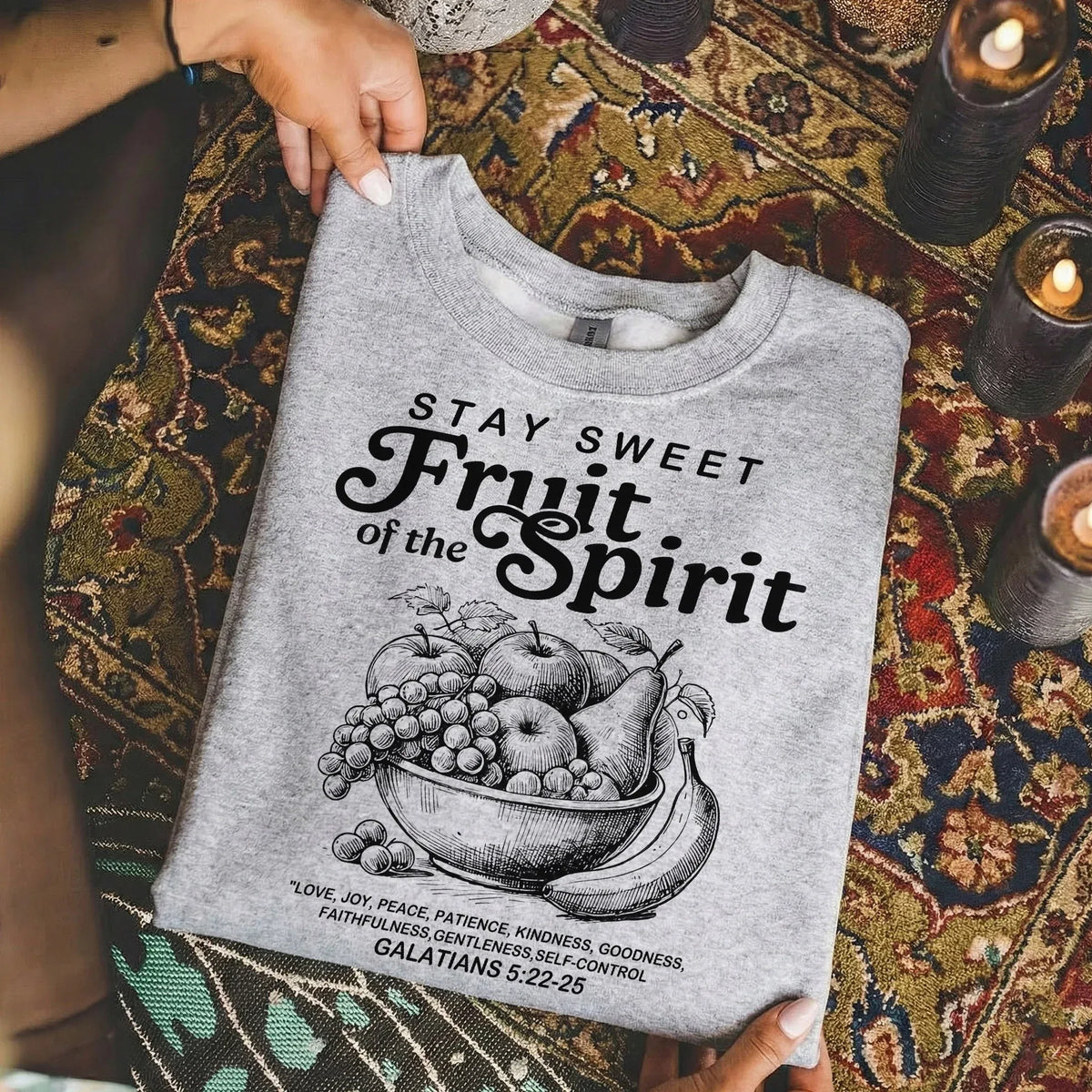 Fruit of the Spirit – Galatians 5:22–25 - Faith Floral - Unisex Tshirt / Hoodie / Sweatshirt - Faith Guided Life