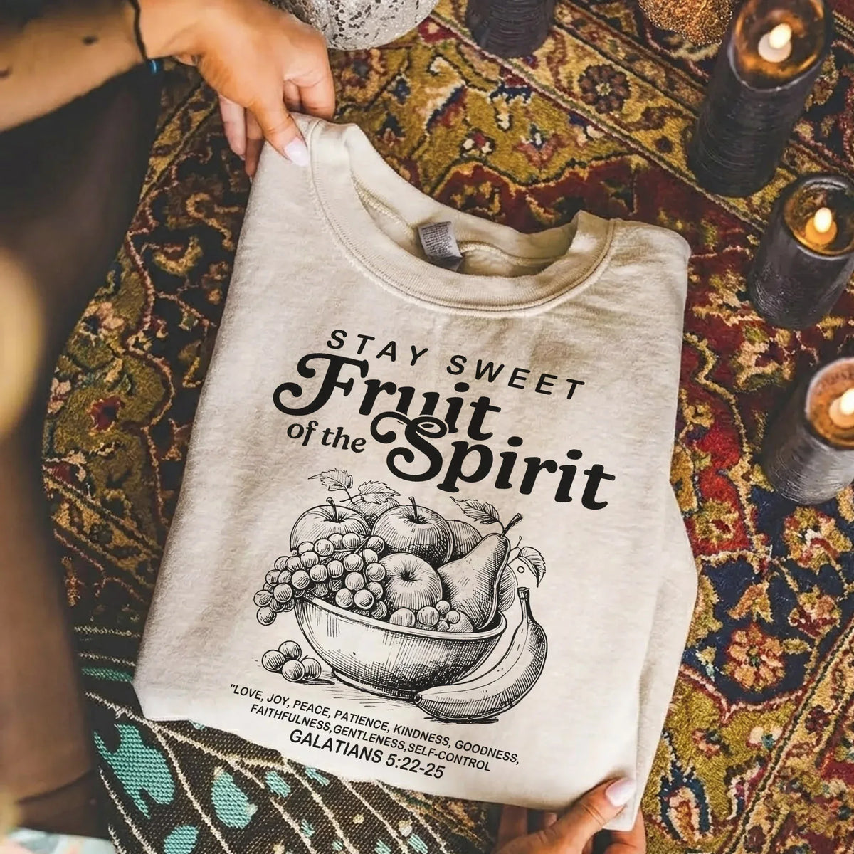 Fruit of the Spirit – Galatians 5:22–25 - Faith Floral - Unisex Tshirt / Hoodie / Sweatshirt - Faith Guided Life