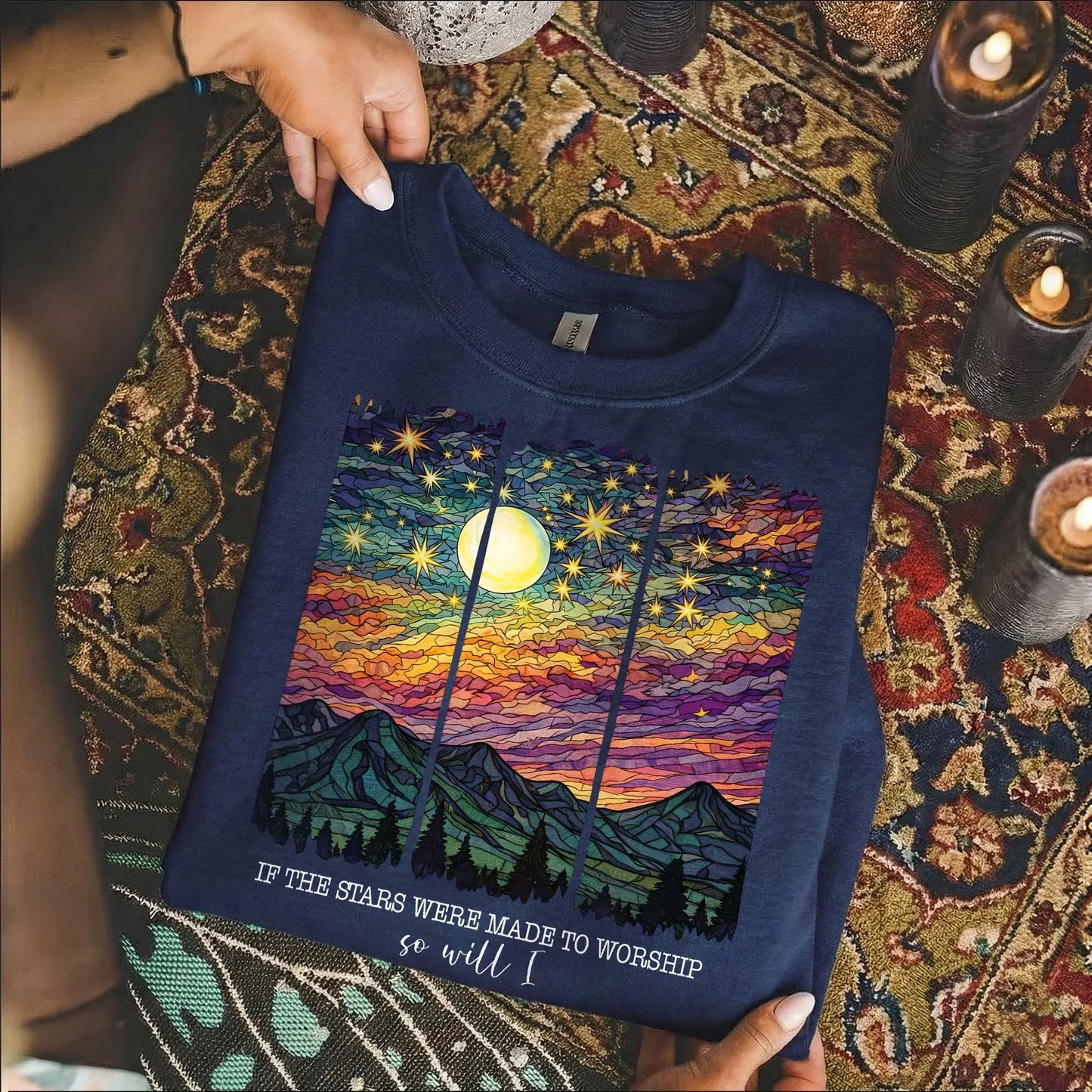 [COMFORT T-SHIRT]If The Stars Were Made To Worship Landscape Christian Design - Faith Guided Life