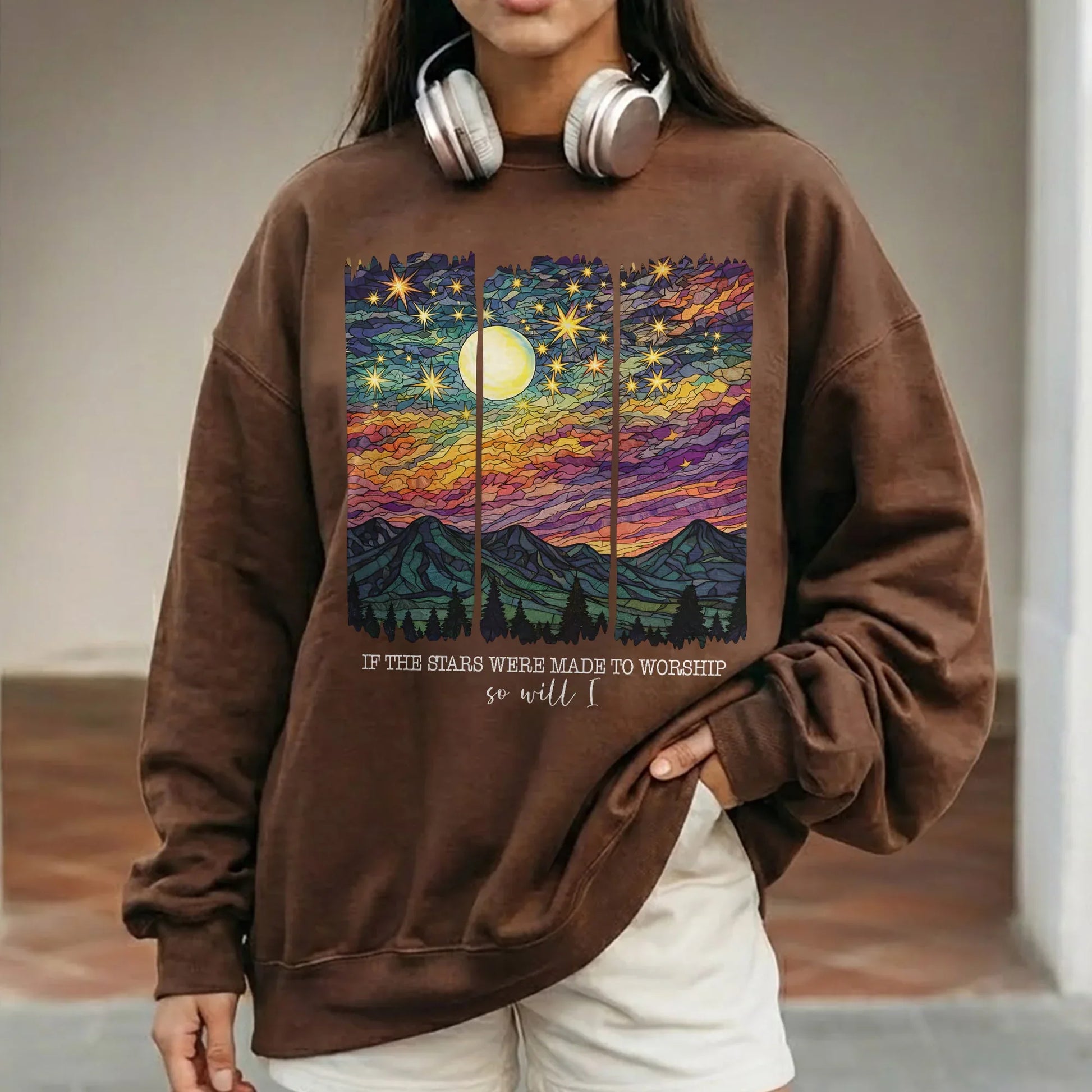 If The Stars Were Made To Worship Landscape Christian Design – Faith Sunset – Unisex Tshirt / Hoodie / Sweatshirt - Faith Guided Life