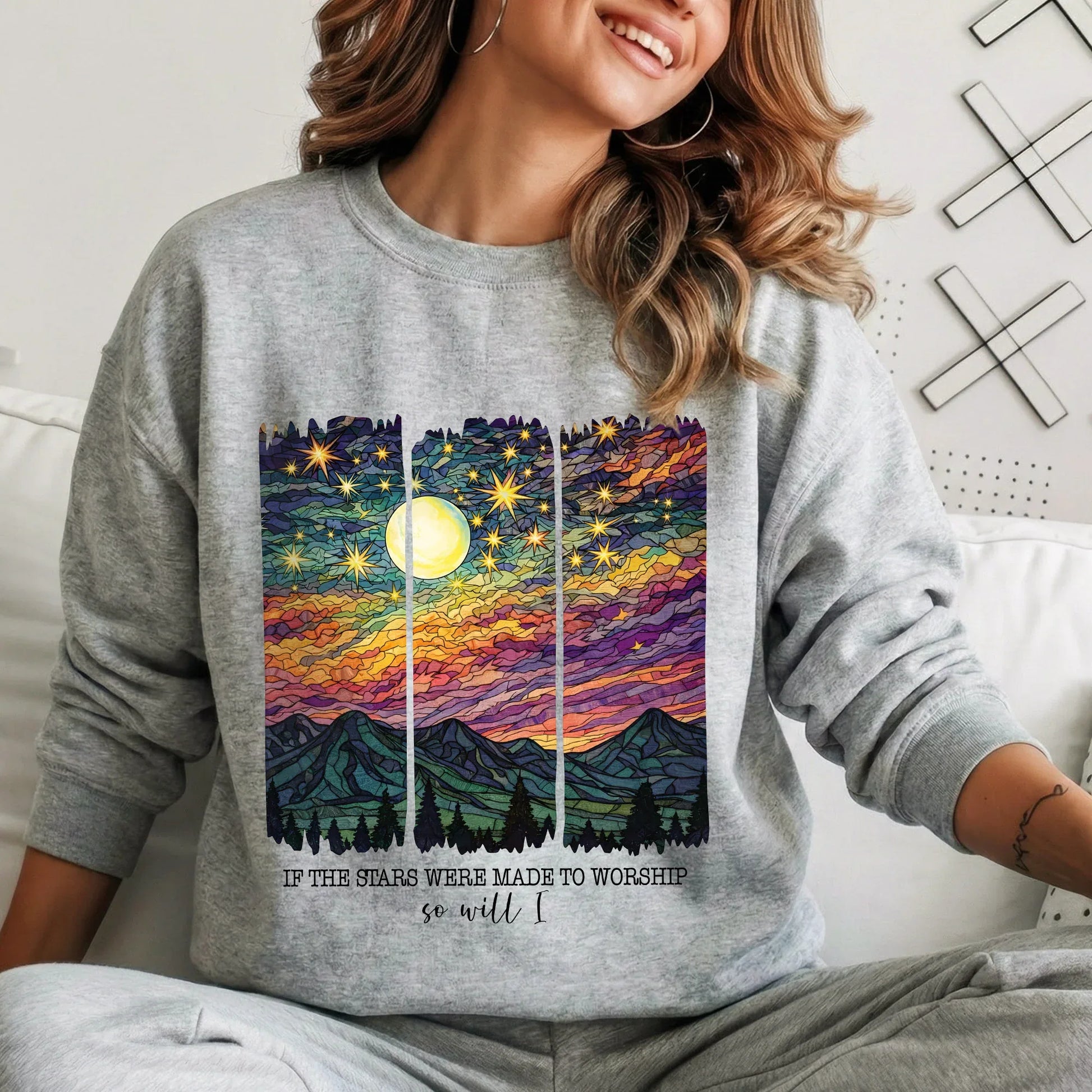 If The Stars Were Made To Worship Landscape Christian Design – Faith Sunset – Unisex Tshirt / Hoodie / Sweatshirt - Faith Guided Life