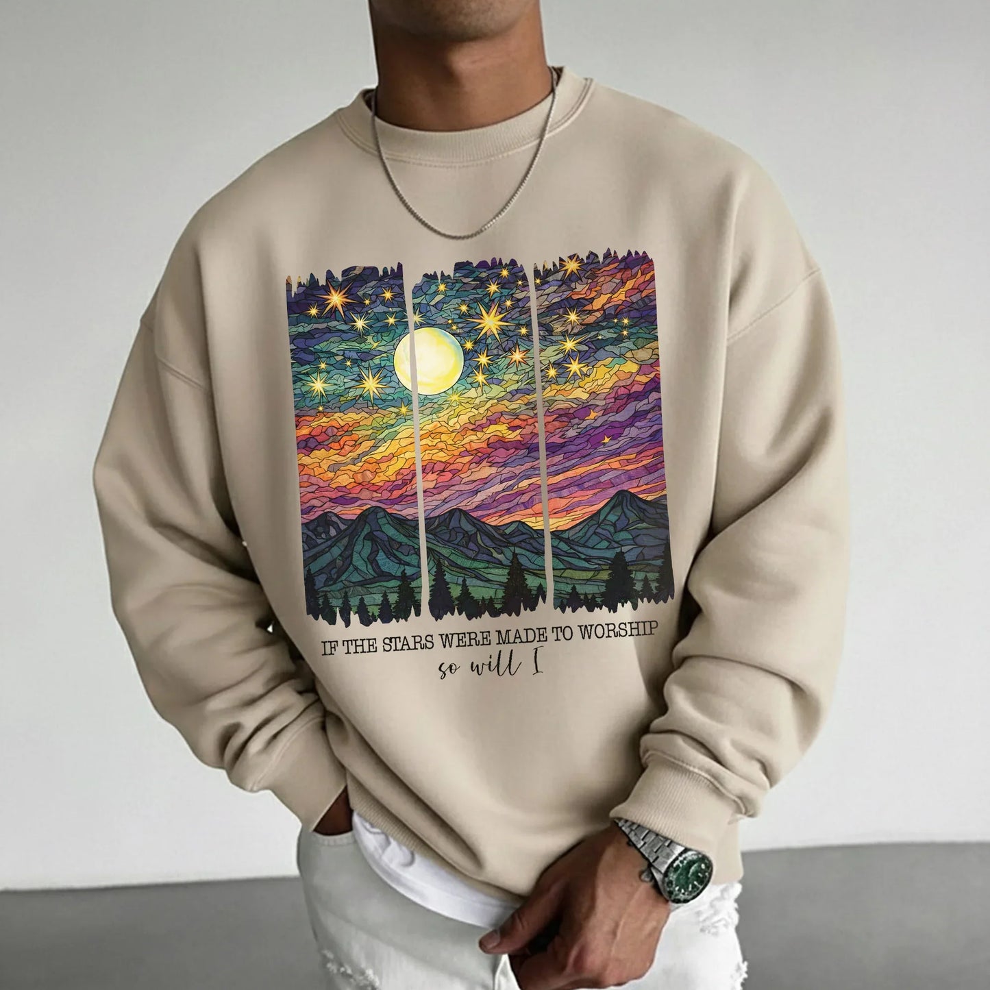 If The Stars Were Made To Worship Landscape Christian Design – Faith Sunset – Unisex Tshirt / Hoodie / Sweatshirt - Faith Guided Life