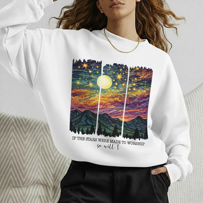 [COMFORT T-SHIRT]If The Stars Were Made To Worship Landscape Christian Design - Faith Guided Life