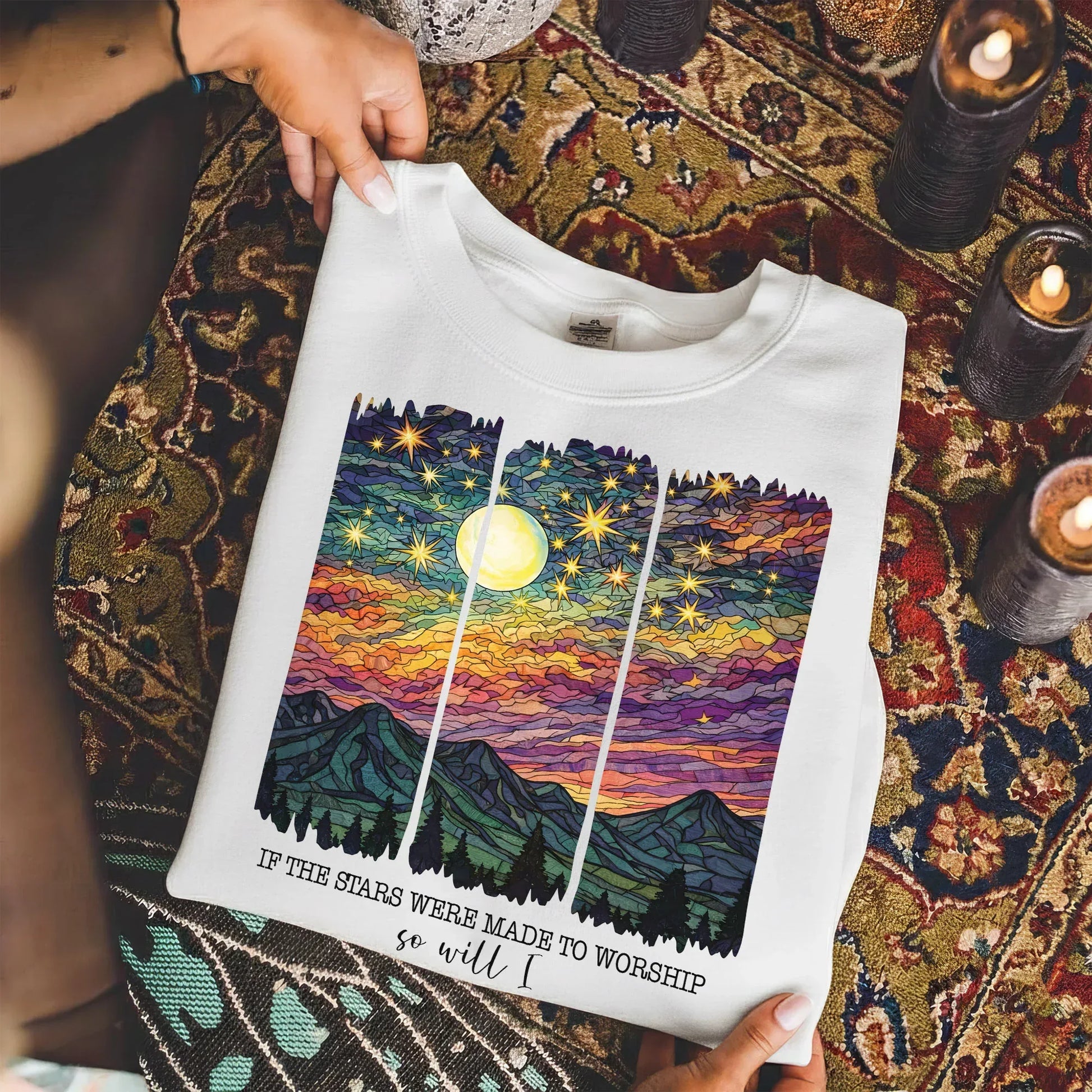 [COMFORT T-SHIRT]If The Stars Were Made To Worship Landscape Christian Design - Faith Guided Life