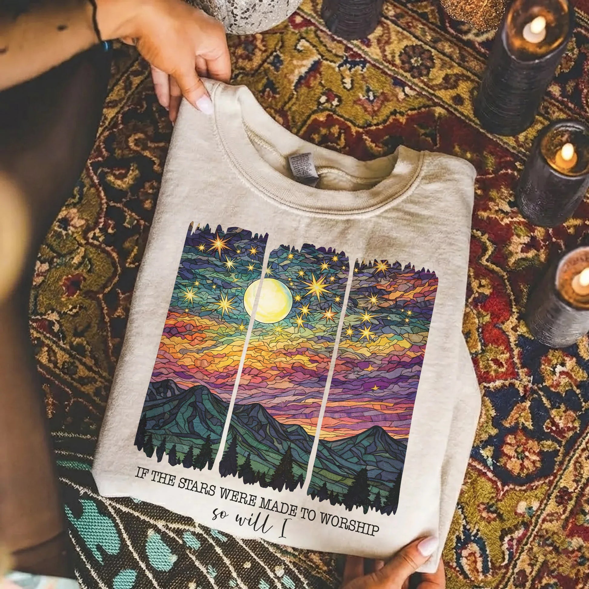 If The Stars Were Made To Worship Landscape Christian Design – Faith Sunset – Unisex Tshirt / Hoodie / Sweatshirt - Faith Guided Life