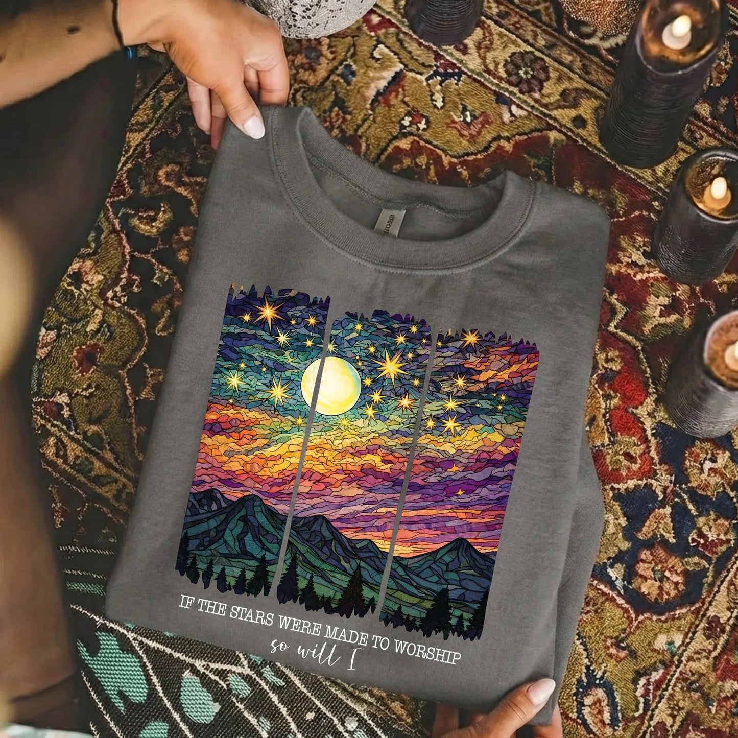 [COMFORT T-SHIRT]If The Stars Were Made To Worship Landscape Christian Design - Faith Guided Life