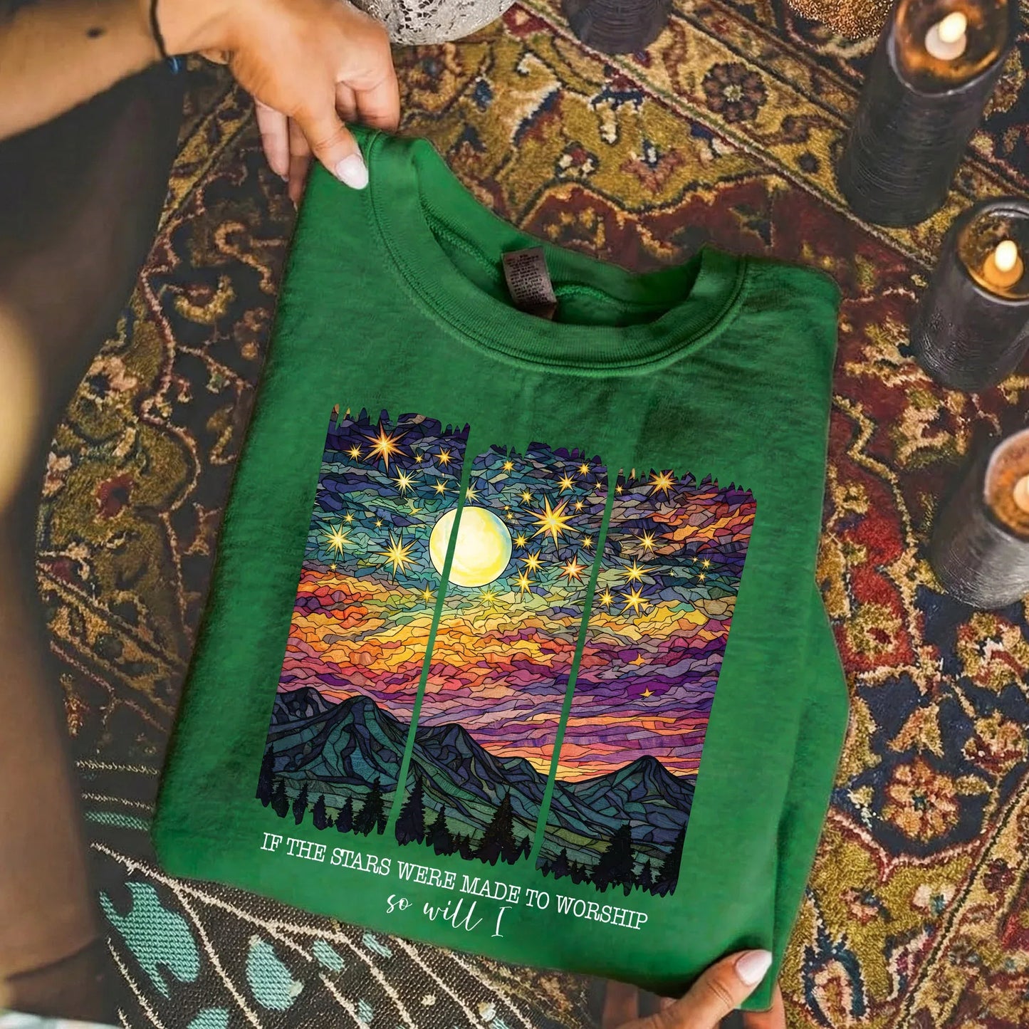 [COMFORT T-SHIRT]If The Stars Were Made To Worship Landscape Christian Design - Faith Guided Life