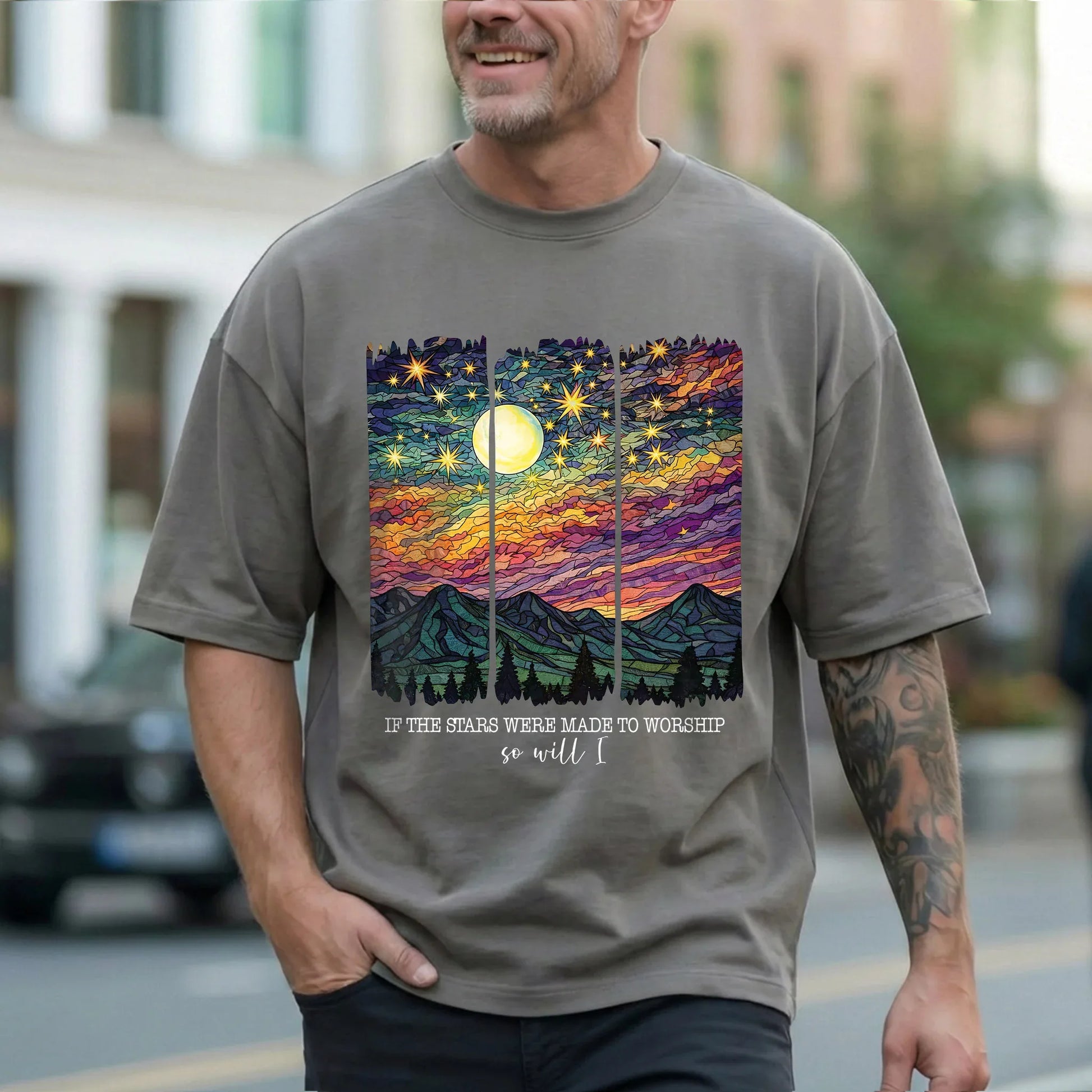 [COMFORT T-SHIRT]If The Stars Were Made To Worship Landscape Christian Design - Faith Guided Life