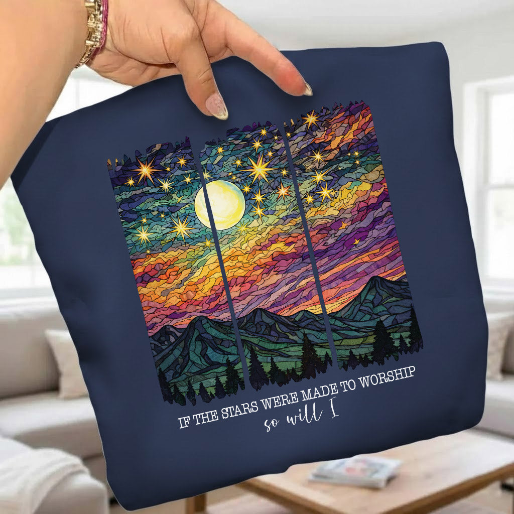 If The Stars Were Made To Worship Landscape - V-Neck Christian Shirt