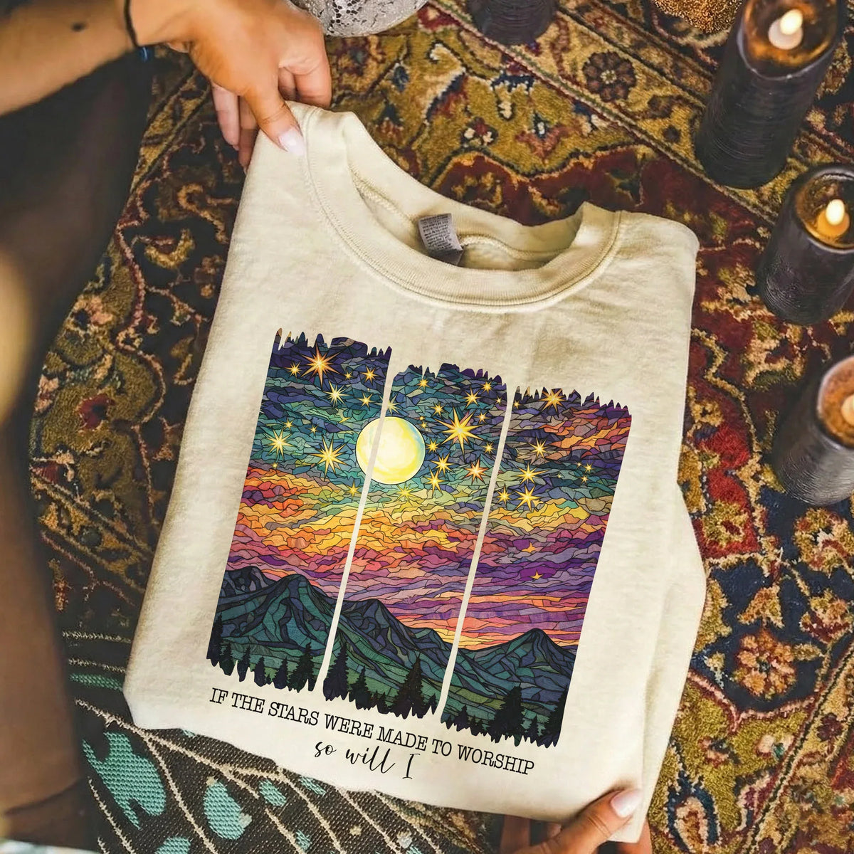 [COMFORT T-SHIRT]If The Stars Were Made To Worship Landscape Christian Design - Faith Guided Life