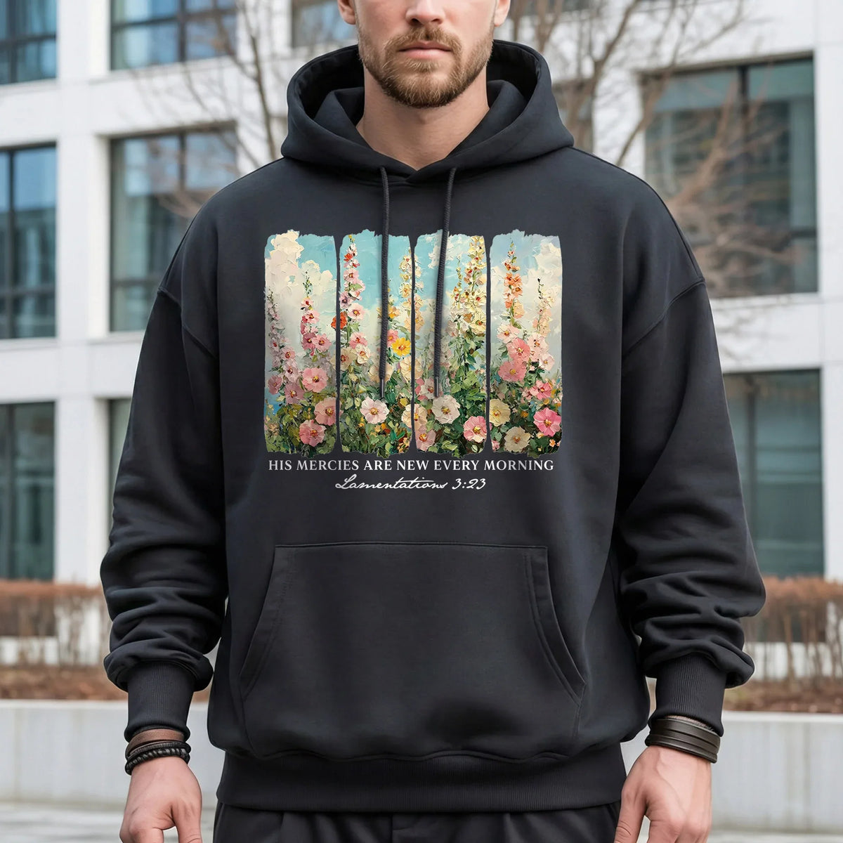 His Mercies Are New Every Morning Floral Sunrise Design – Faith Floral – Unisex Tshirt / Hoodie / Sweatshirt - Faith Guided Life