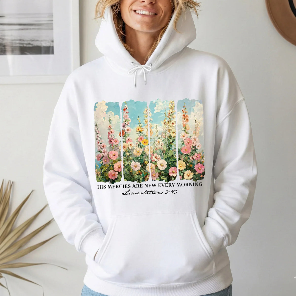 His Mercies Are New Every Morning Floral Sunrise Design – Faith Floral – Unisex Tshirt / Hoodie / Sweatshirt - Faith Guided Life