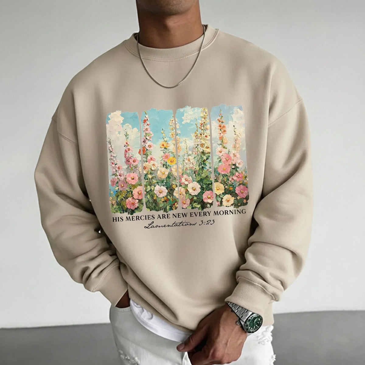 His Mercies Are New Every Morning Floral Sunrise Design – Faith Floral – Unisex Tshirt / Hoodie / Sweatshirt - Faith Guided Life