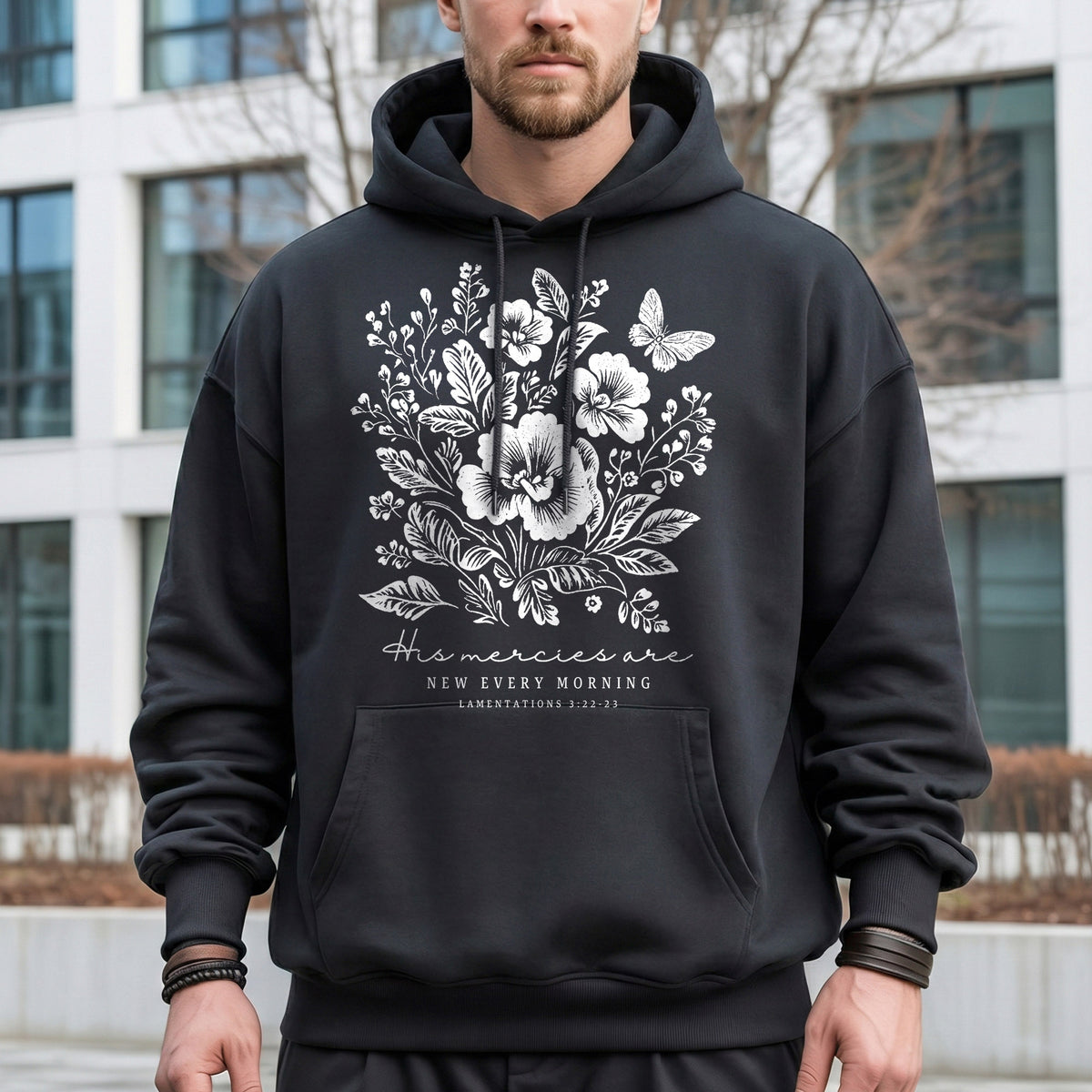 His Mercies Are New Every Morning Floral – Faith Floral – Unisex Tshirt / Hoodie / Sweatshirt