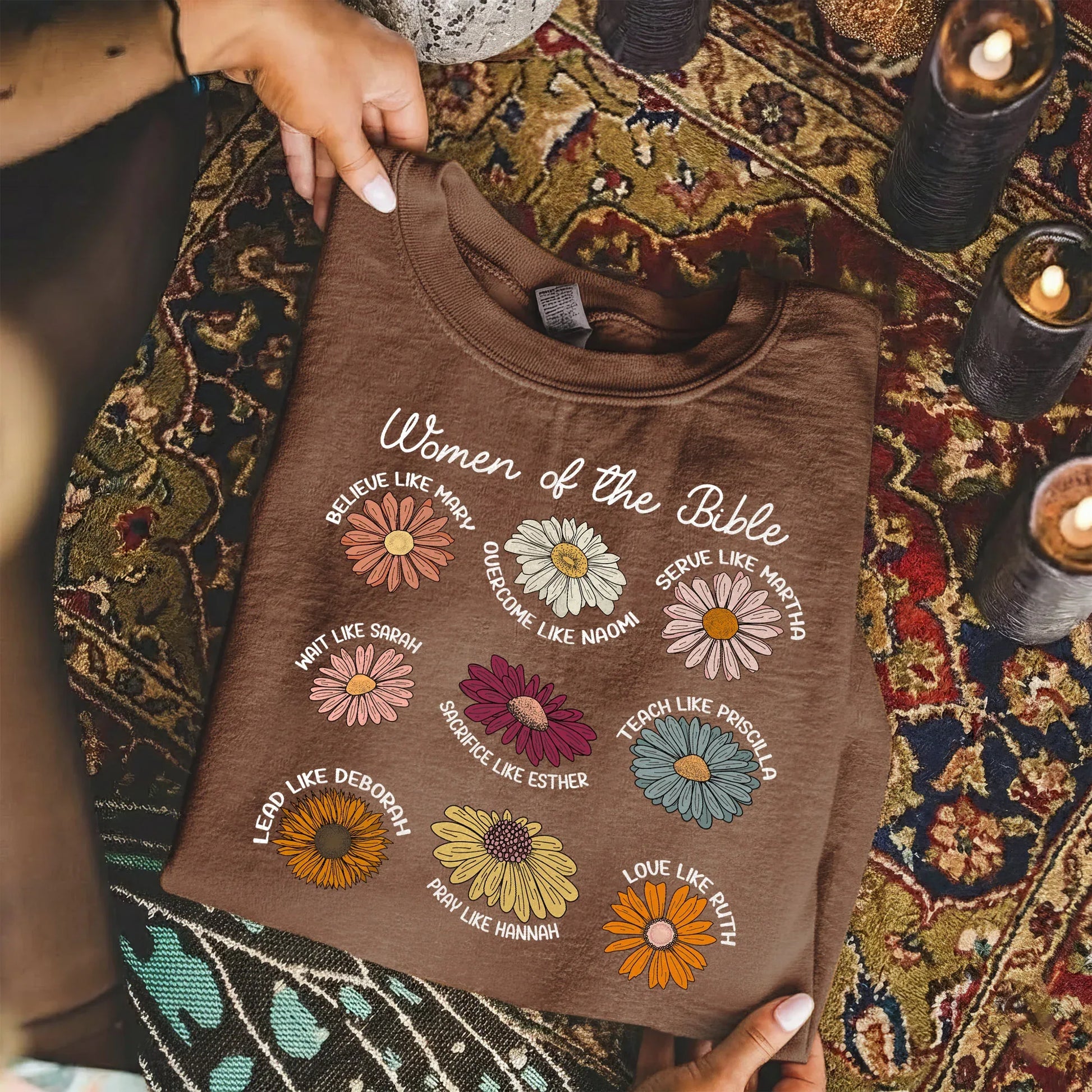 Women of the Bible Floral Virtues Design – Faith Floral – Unisex Tshirt / Hoodie / Sweatshirt - Faith Guided Life