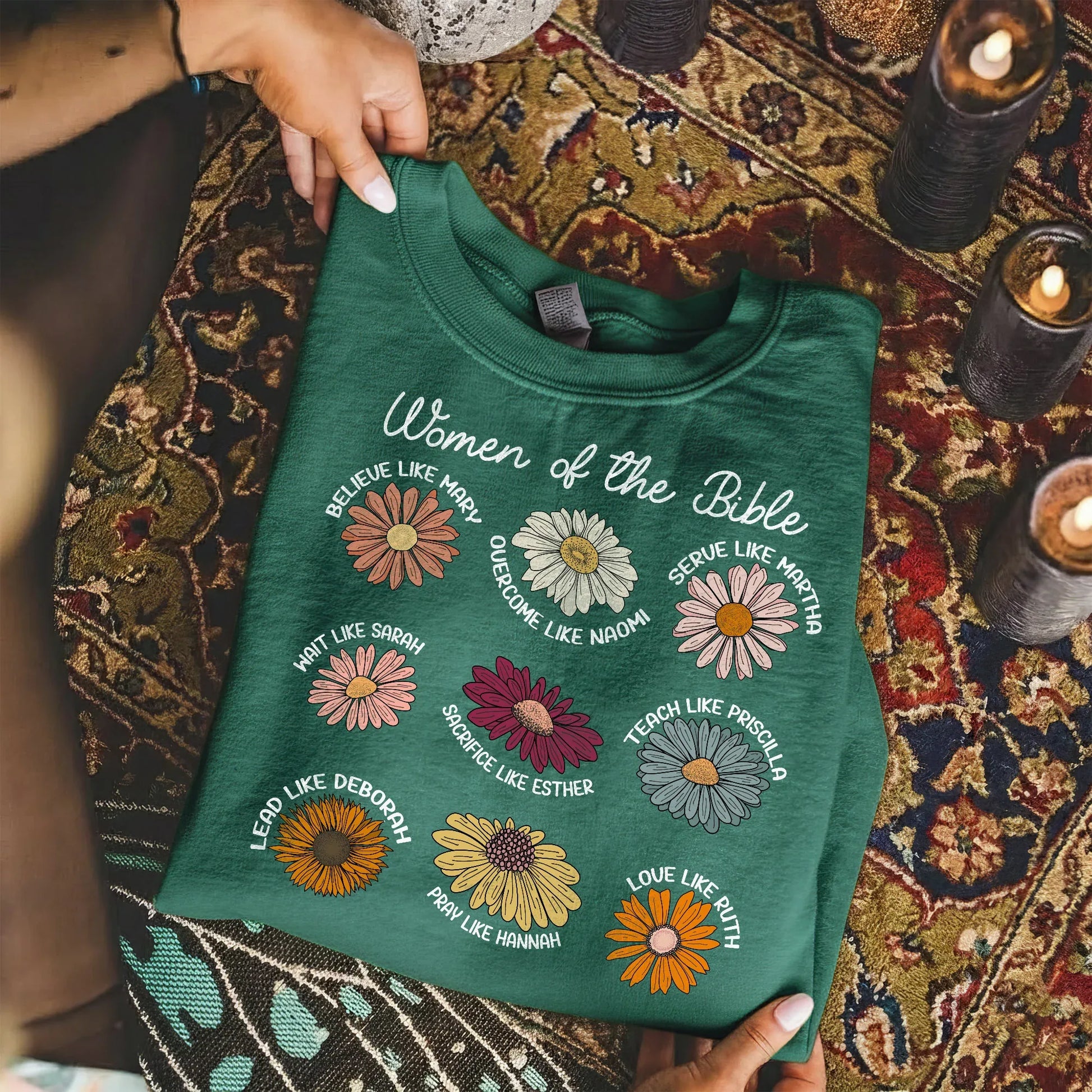 Women of the Bible Floral Virtues Design – Faith Floral – Unisex Tshirt / Hoodie / Sweatshirt - Faith Guided Life