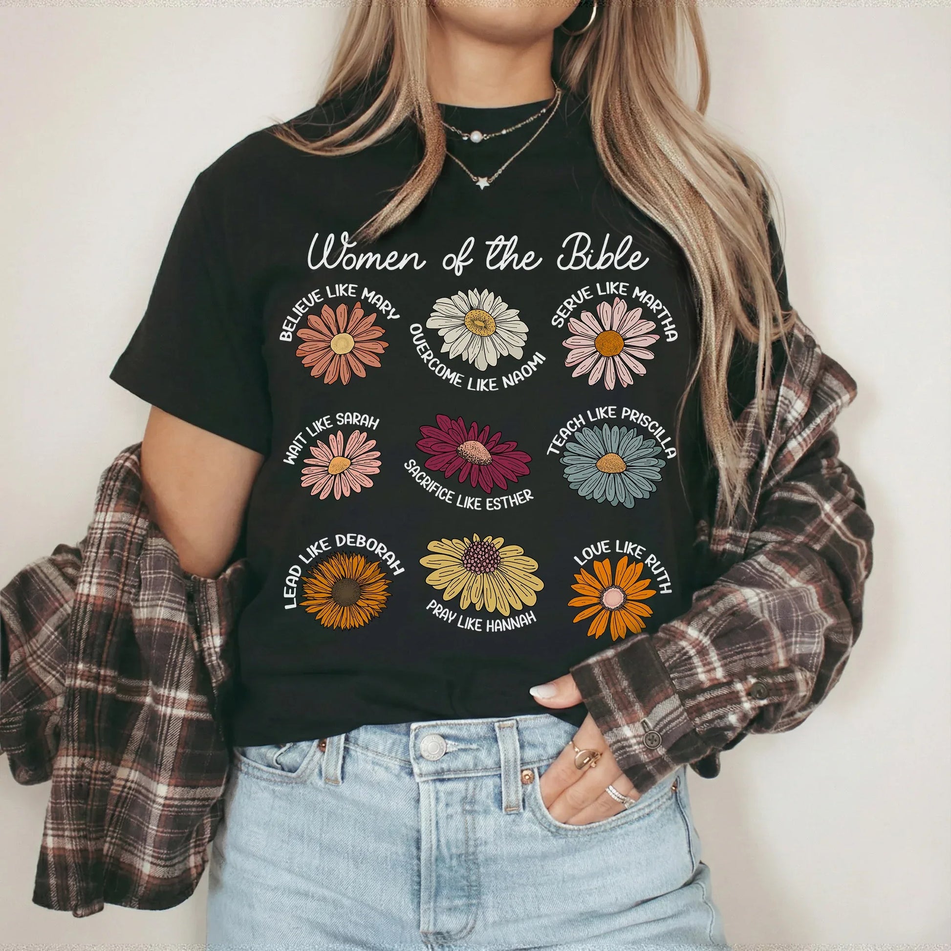 Women of the Bible Floral Virtues Design – Faith Floral – Unisex Tshirt / Hoodie / Sweatshirt - Faith Guided Life
