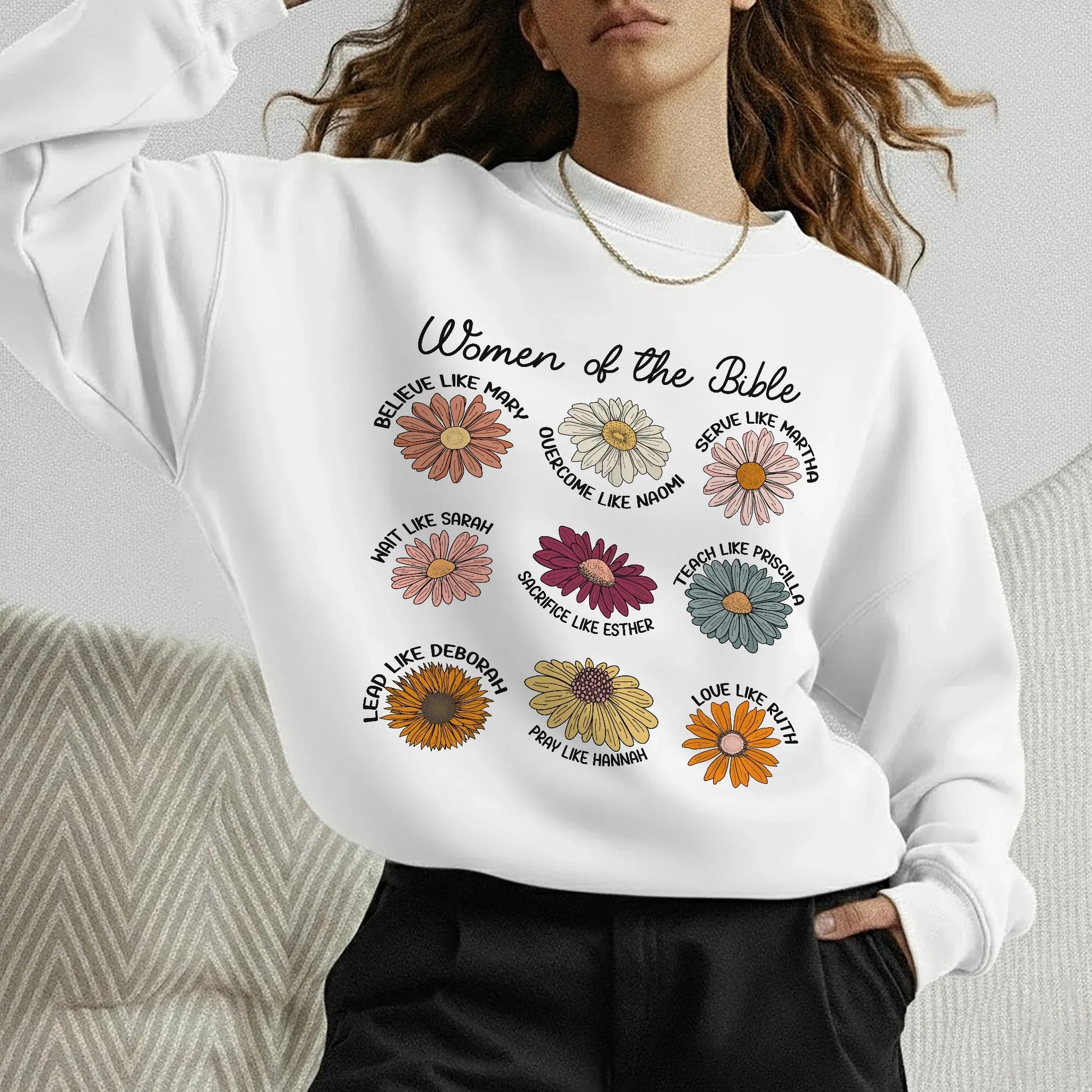 Women of the Bible Floral Virtues Design – Faith Floral – Unisex Tshirt / Hoodie / Sweatshirt - Faith Guided Life