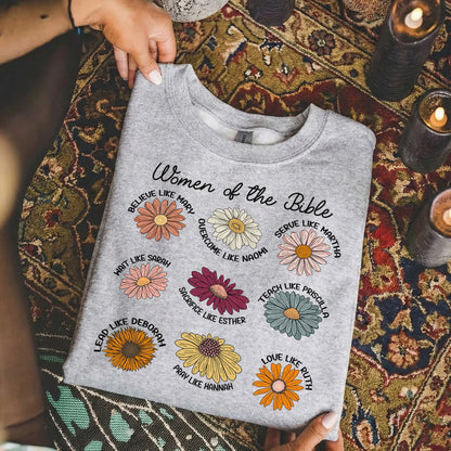 Women of the Bible Floral Virtues Design – Faith Floral – Unisex Tshirt / Hoodie / Sweatshirt - Faith Guided Life