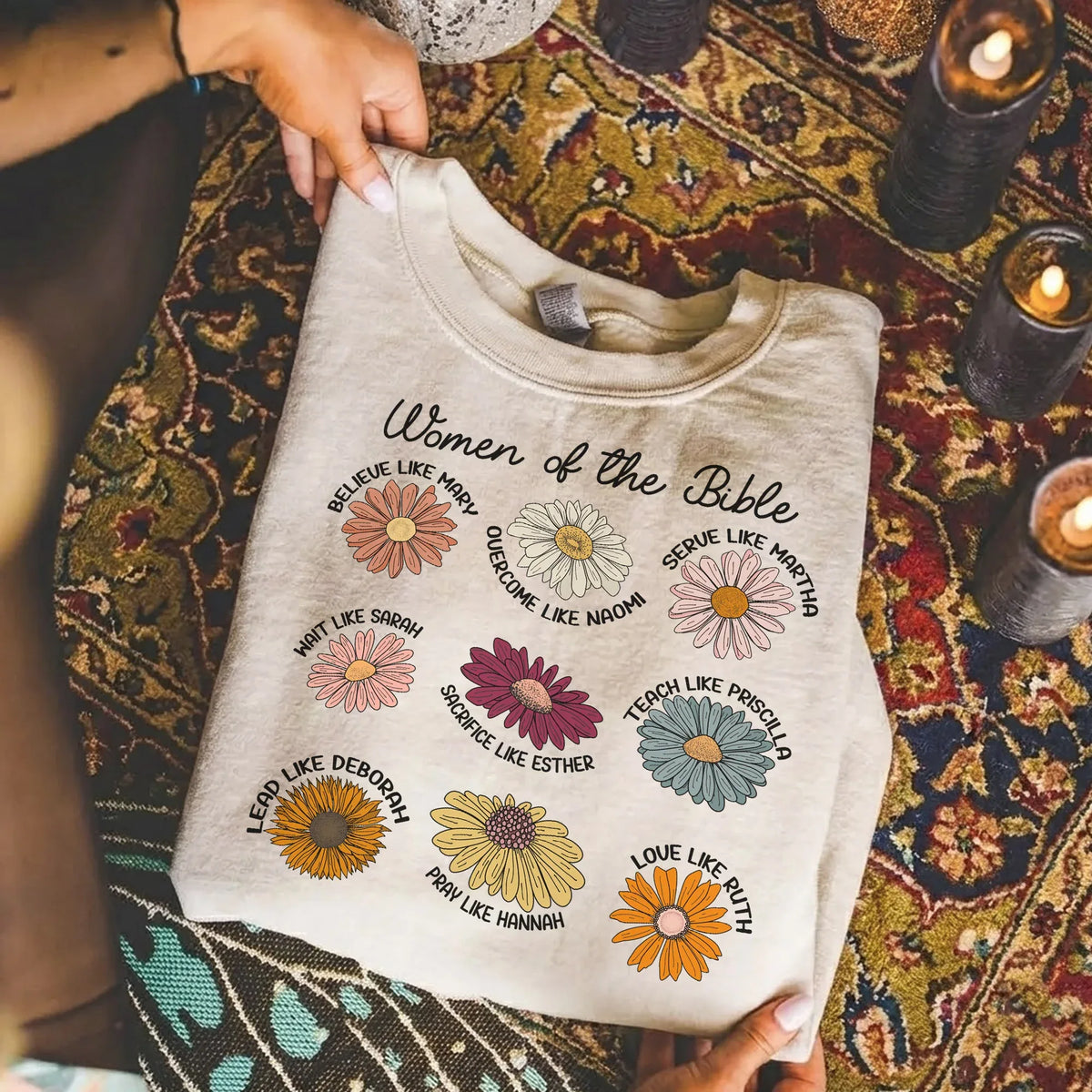 Women of the Bible Floral Virtues Design – Faith Floral – Unisex Tshirt / Hoodie / Sweatshirt - Faith Guided Life