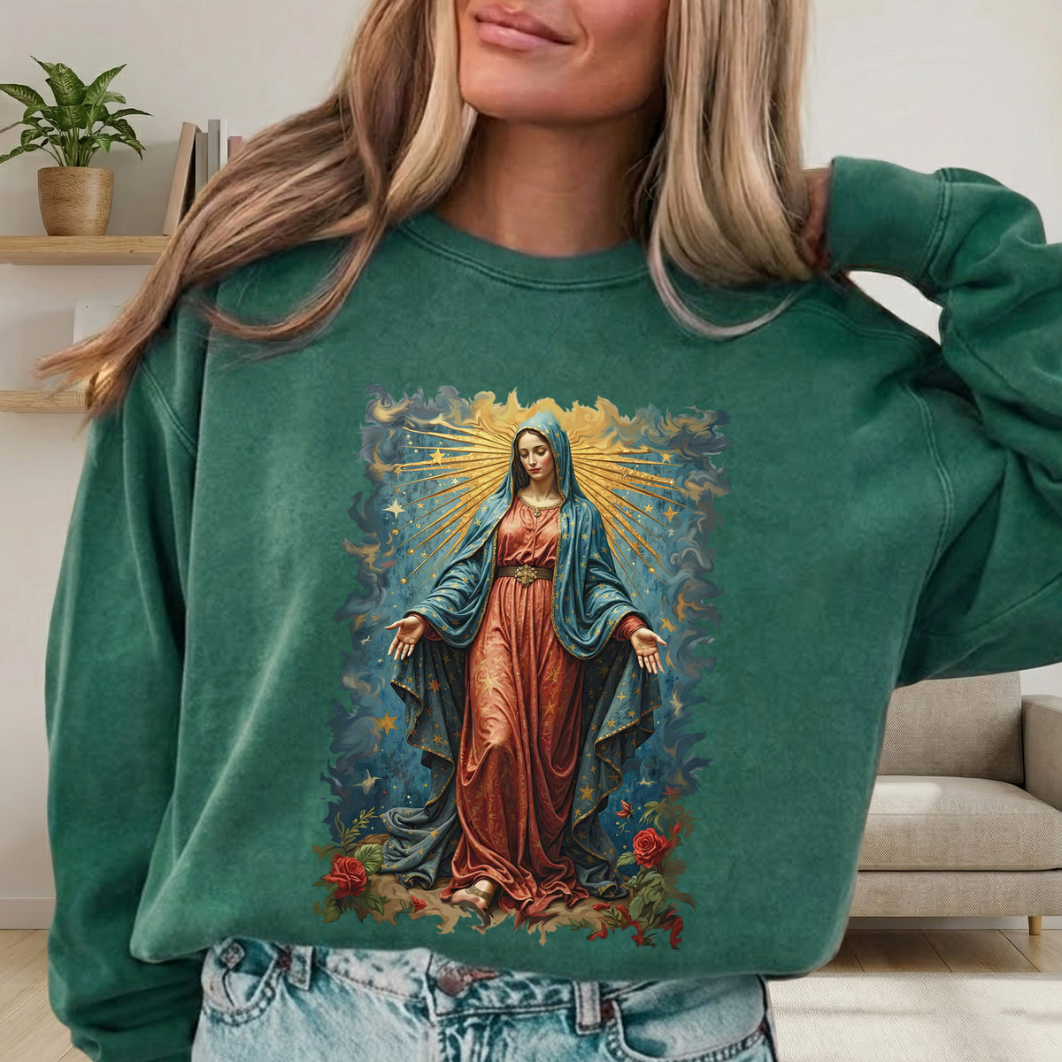 Virgin Mary Inspirational Artwork – Unisex Tshirt / Hoodie / Sweatshirt