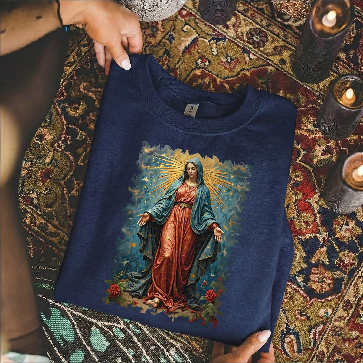 Virgin Mary Inspirational Artwork – Unisex Tshirt / Hoodie / Sweatshirt