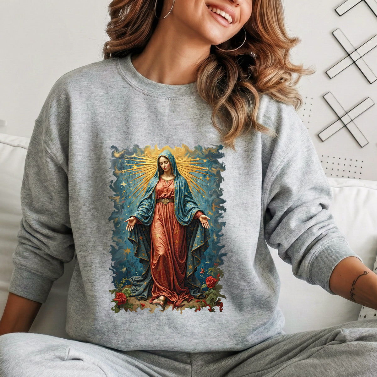 Virgin Mary Inspirational Artwork – Unisex Tshirt / Hoodie / Sweatshirt