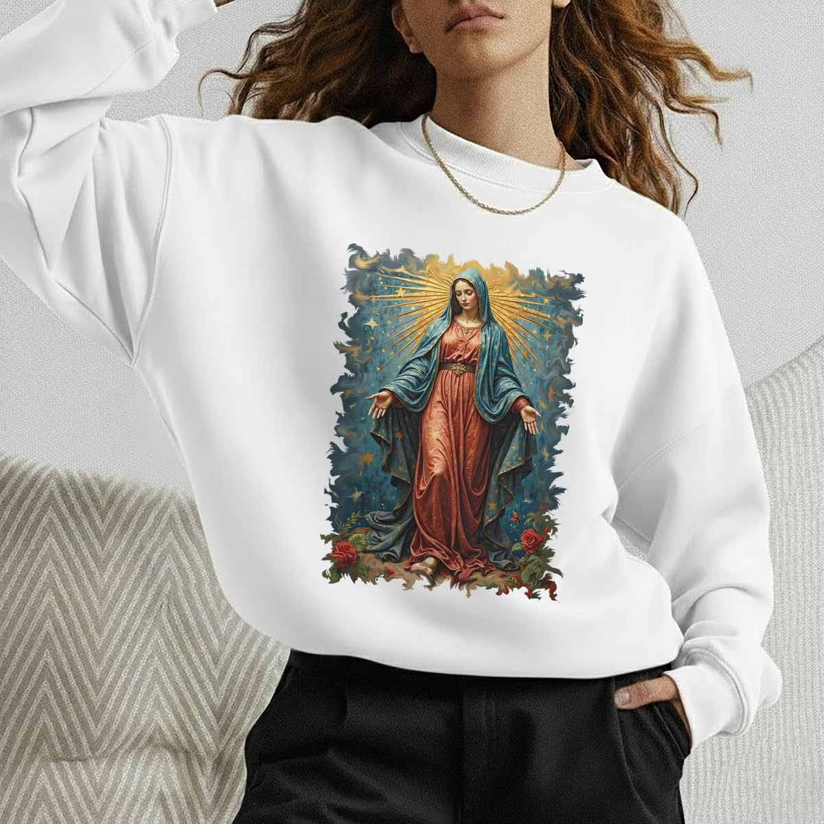 Virgin Mary Inspirational Artwork – Unisex Tshirt / Hoodie / Sweatshirt