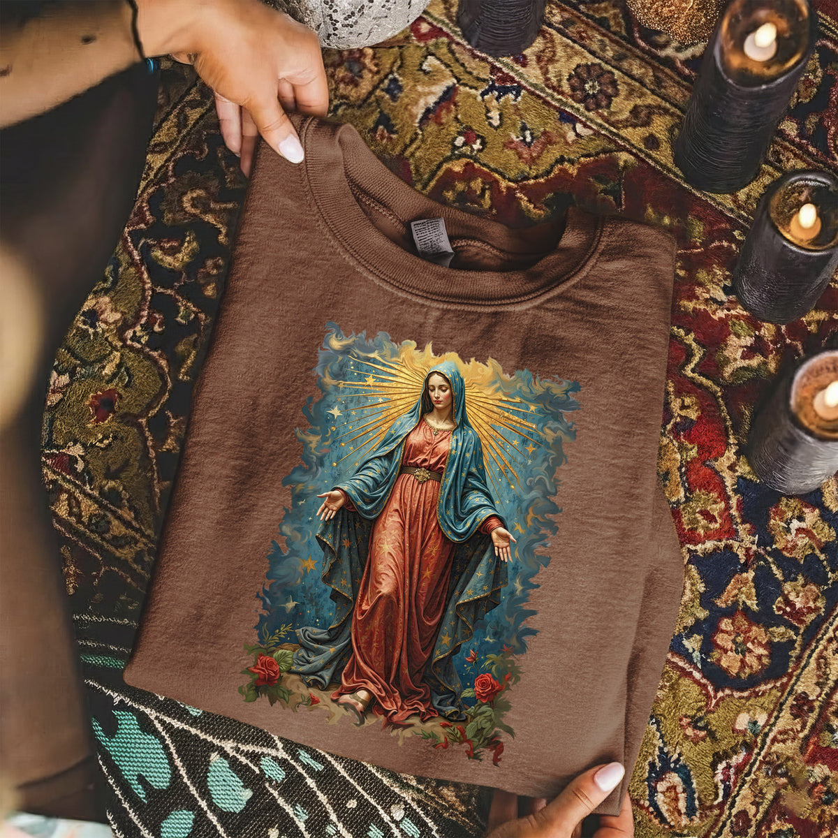 Virgin Mary Inspirational Artwork – Unisex Tshirt / Hoodie / Sweatshirt
