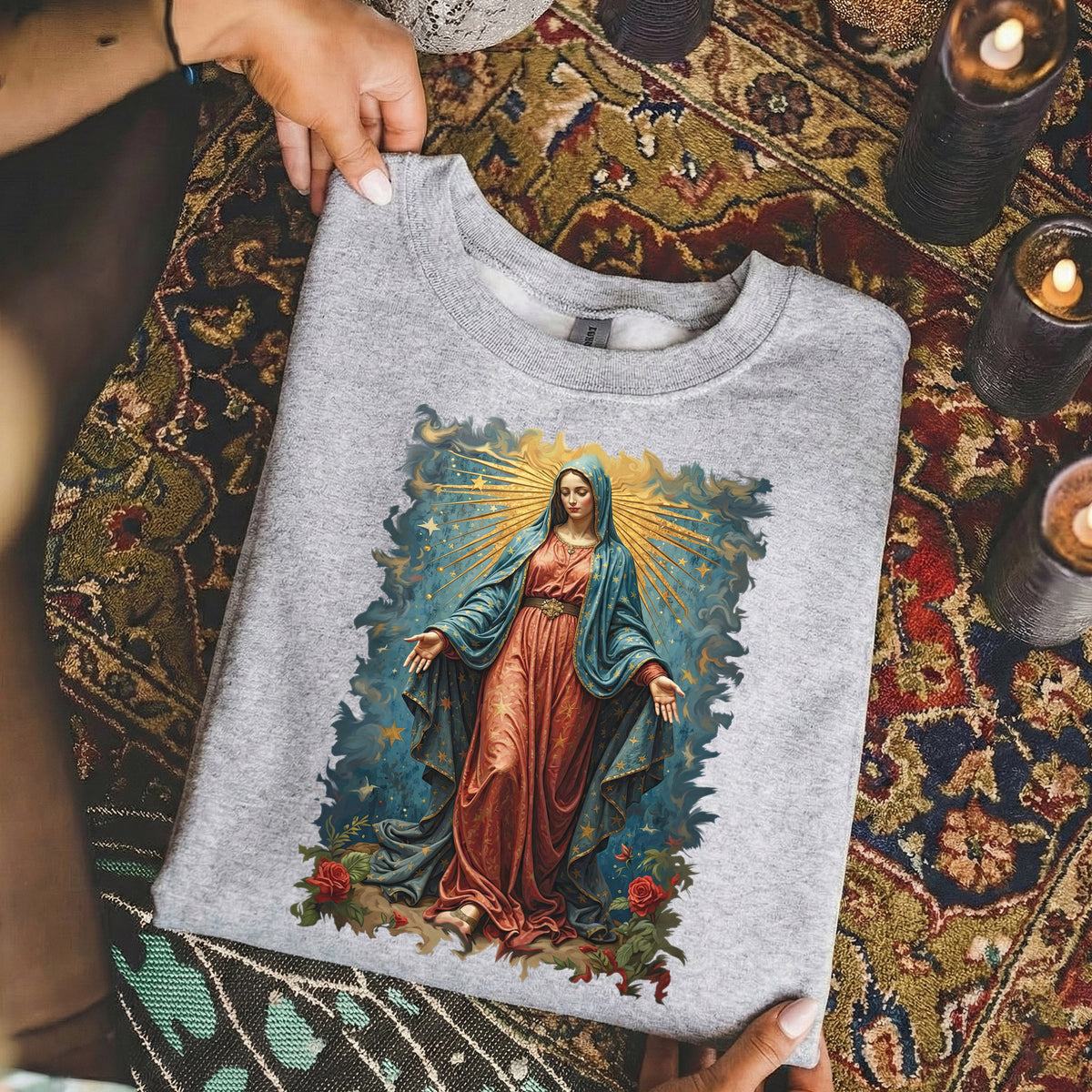 Virgin Mary Inspirational Artwork – Unisex Tshirt / Hoodie / Sweatshirt