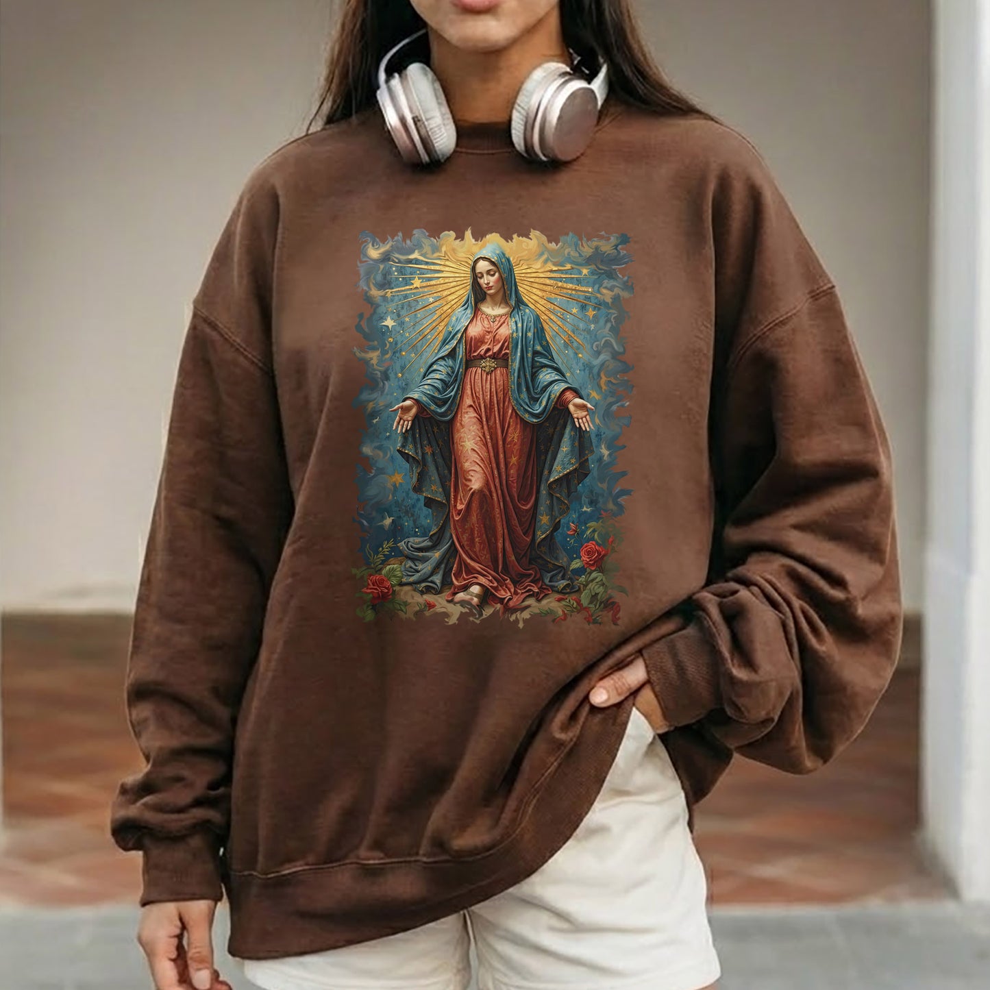 Virgin Mary Inspirational Artwork – Unisex Tshirt / Hoodie / Sweatshirt