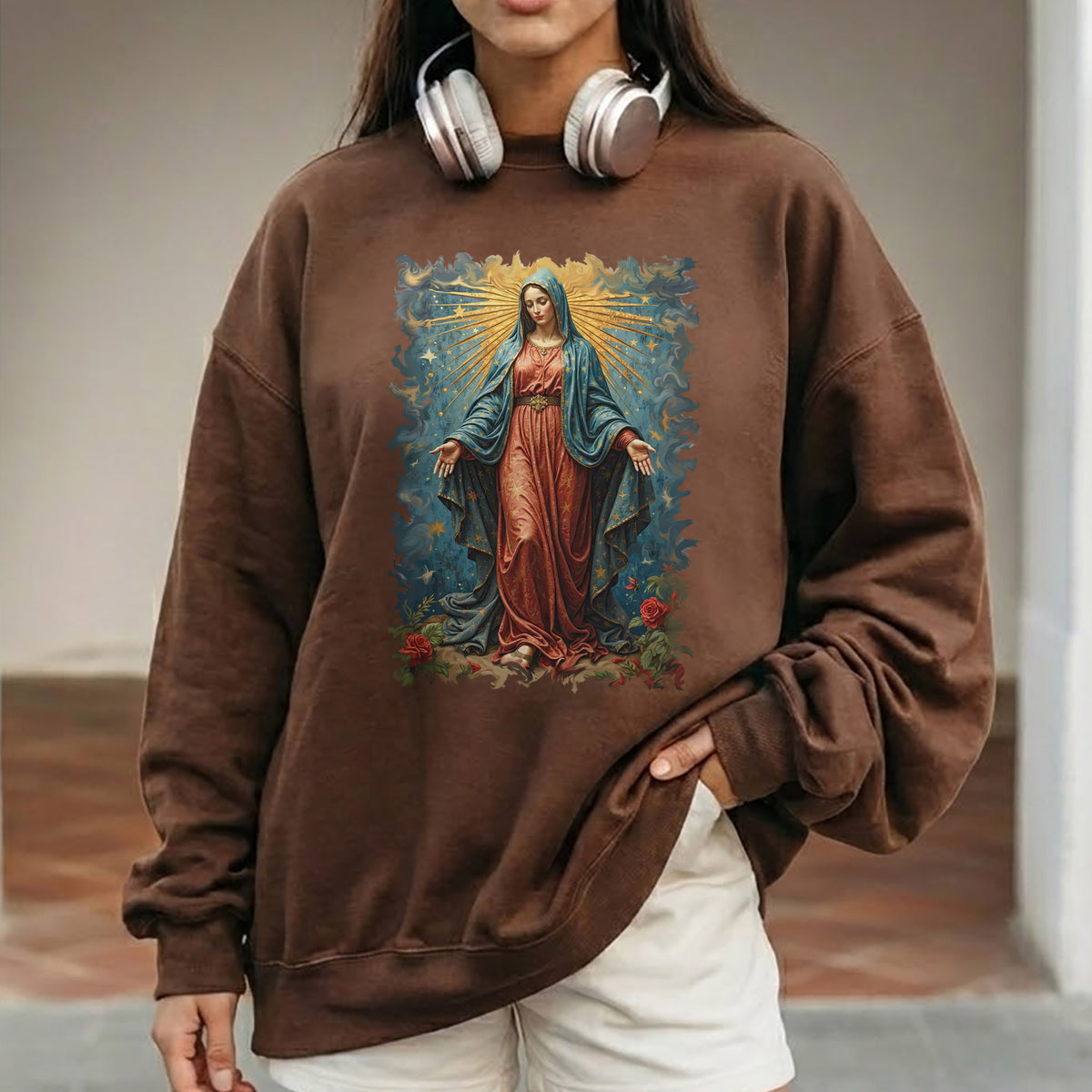 Virgin Mary Inspirational Artwork – Unisex Tshirt / Hoodie / Sweatshirt