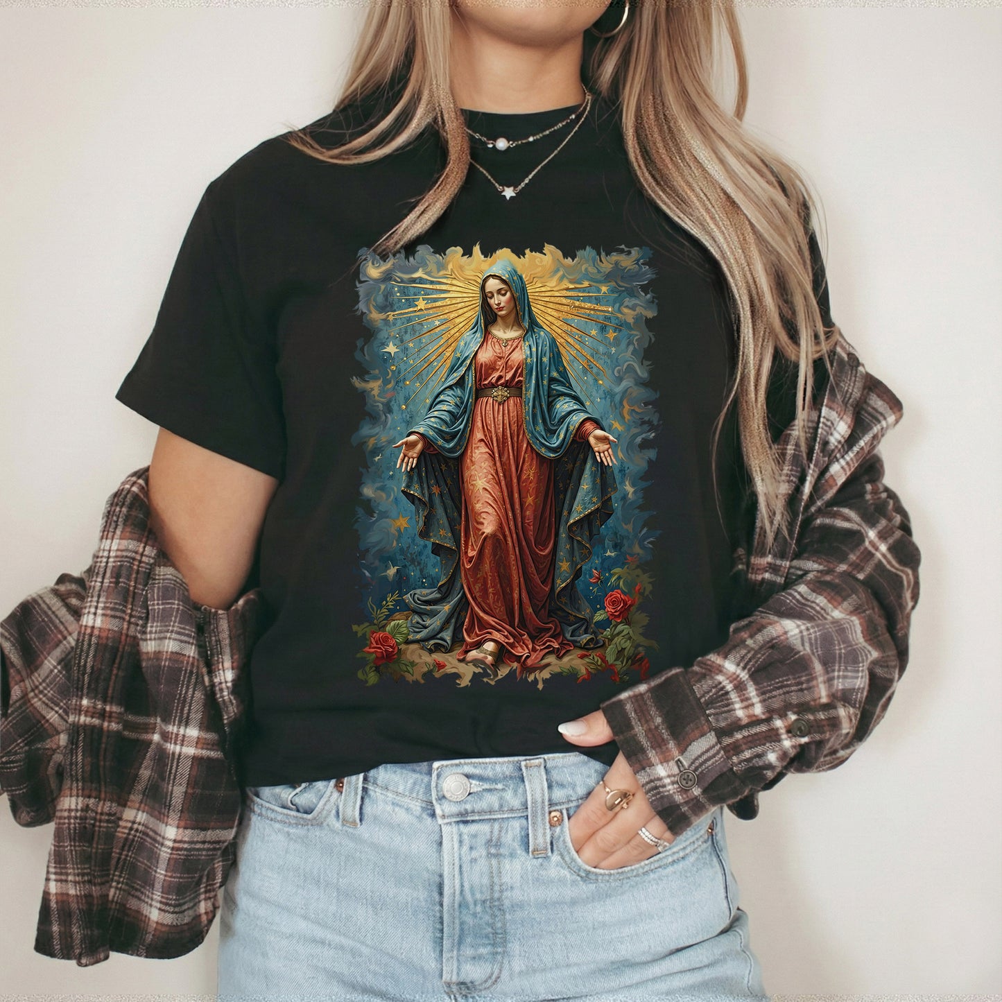 Virgin Mary Inspirational Artwork – Unisex Tshirt / Hoodie / Sweatshirt