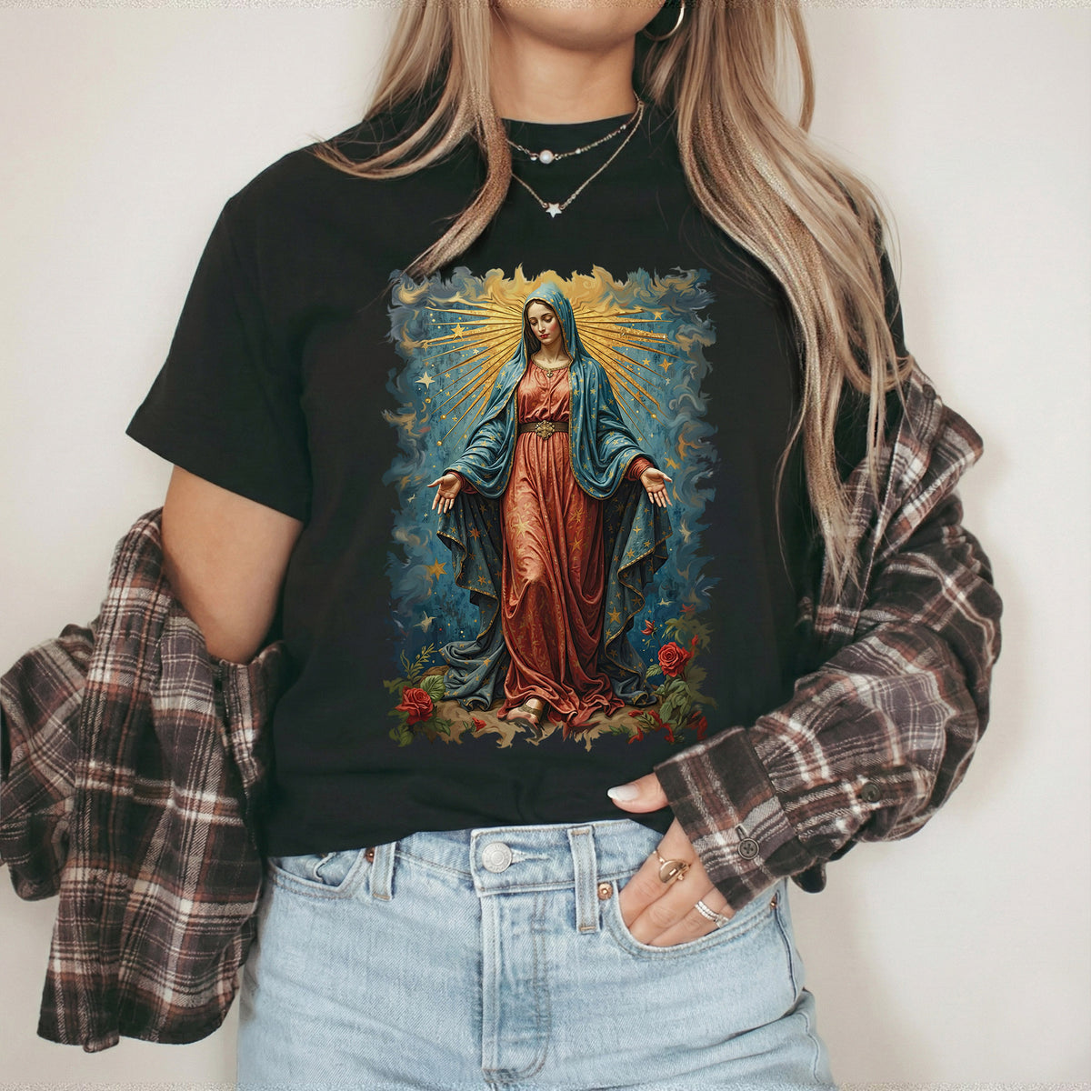 Virgin Mary Inspirational Artwork – Unisex Tshirt / Hoodie / Sweatshirt