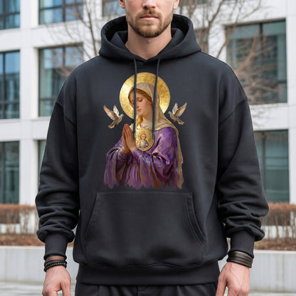 Virgin Mary Prayerful Peaceful – Unisex Tshirt / Hoodie / Sweatshirt