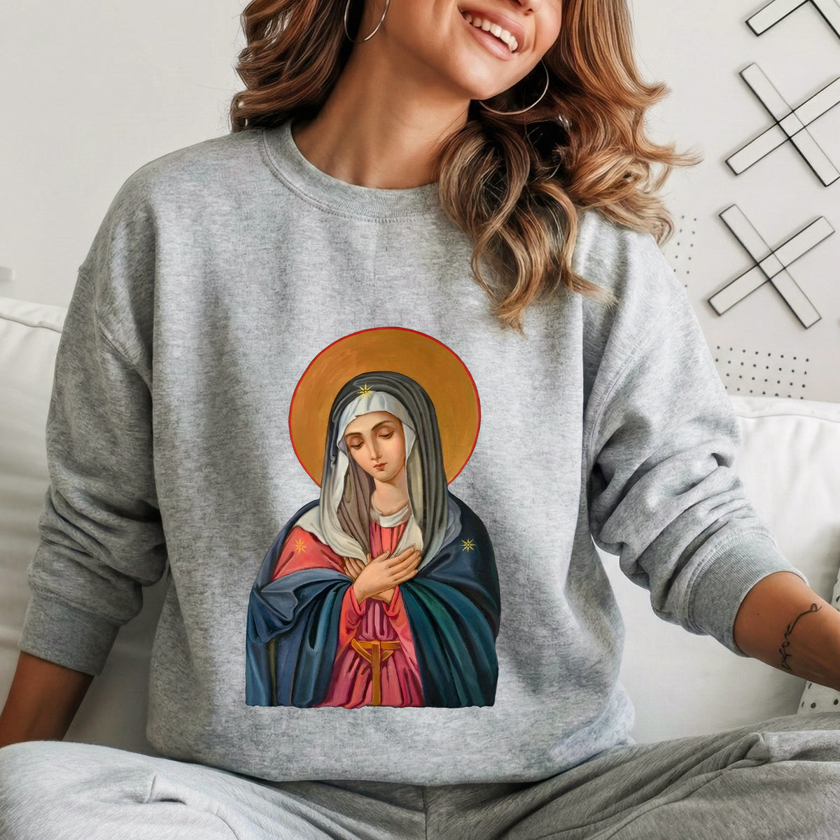 Virgin Mary of the Roses Inspirational – Unisex Tshirt / Hoodie / Sweatshirt