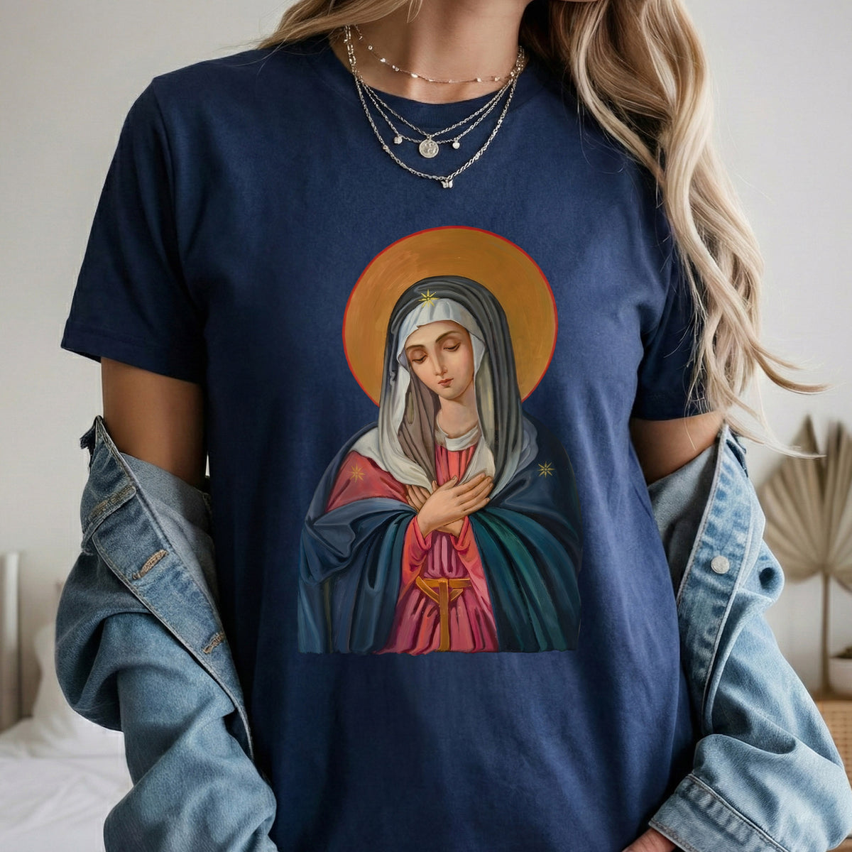 Virgin Mary of the Roses Inspirational – Unisex Tshirt / Hoodie / Sweatshirt