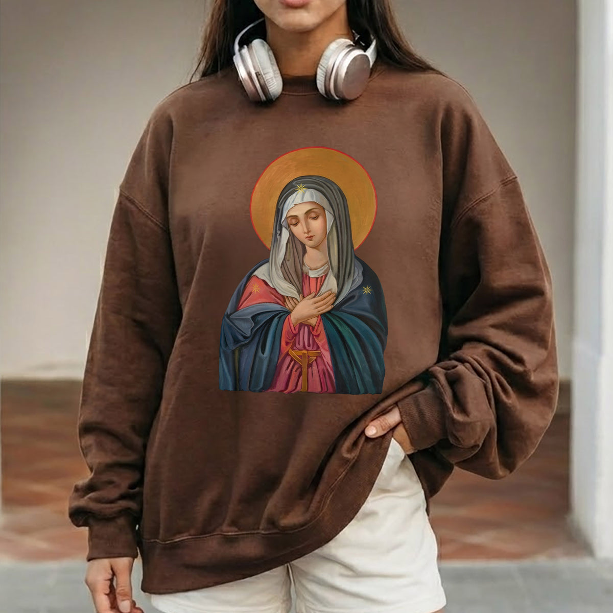 Virgin Mary of the Roses Inspirational – Unisex Tshirt / Hoodie / Sweatshirt