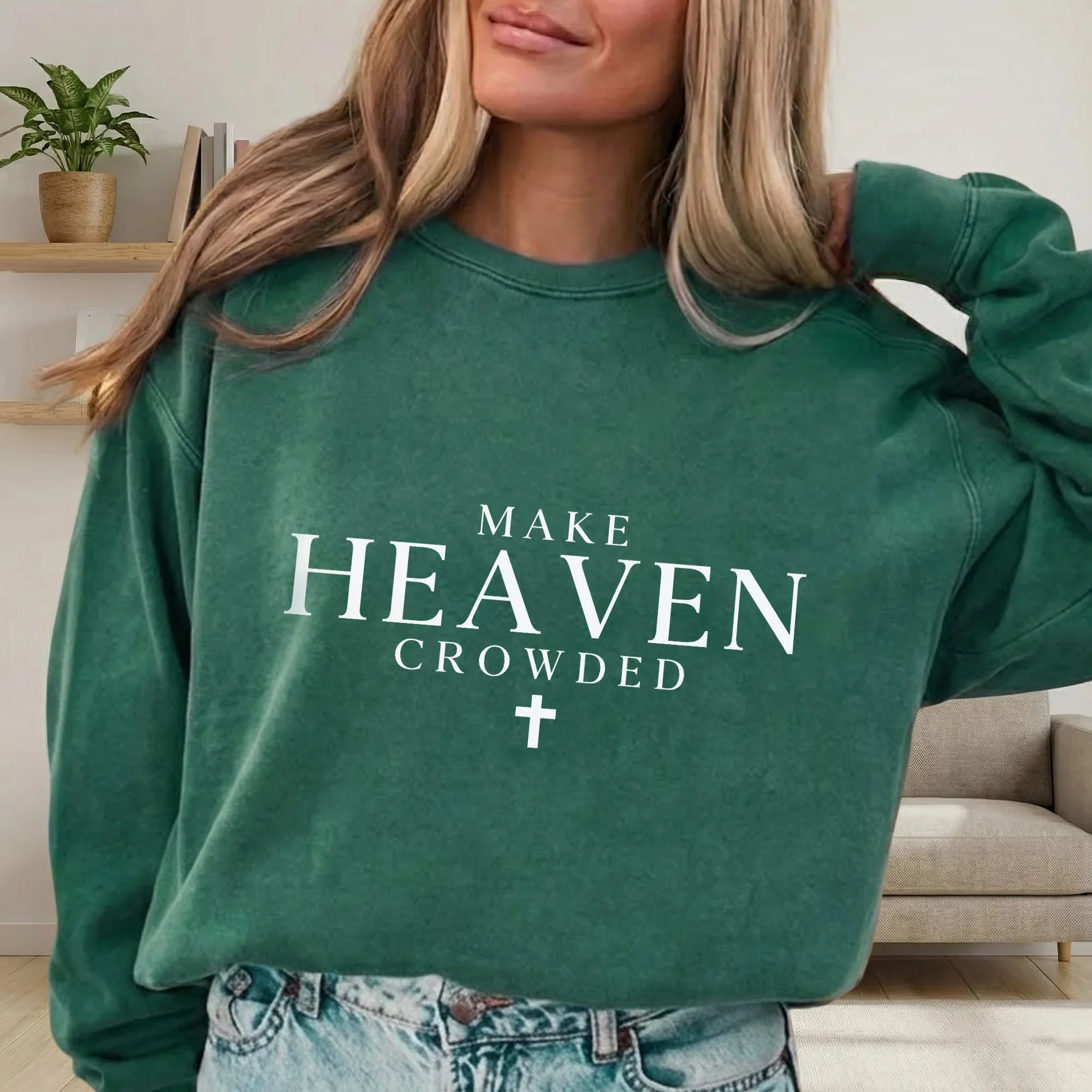Make Heaven Crowded Minimalist Scripture Design – Minimalist Faith – Unisex Tshirt / Hoodie / Sweatshirt - Faith Guided Life