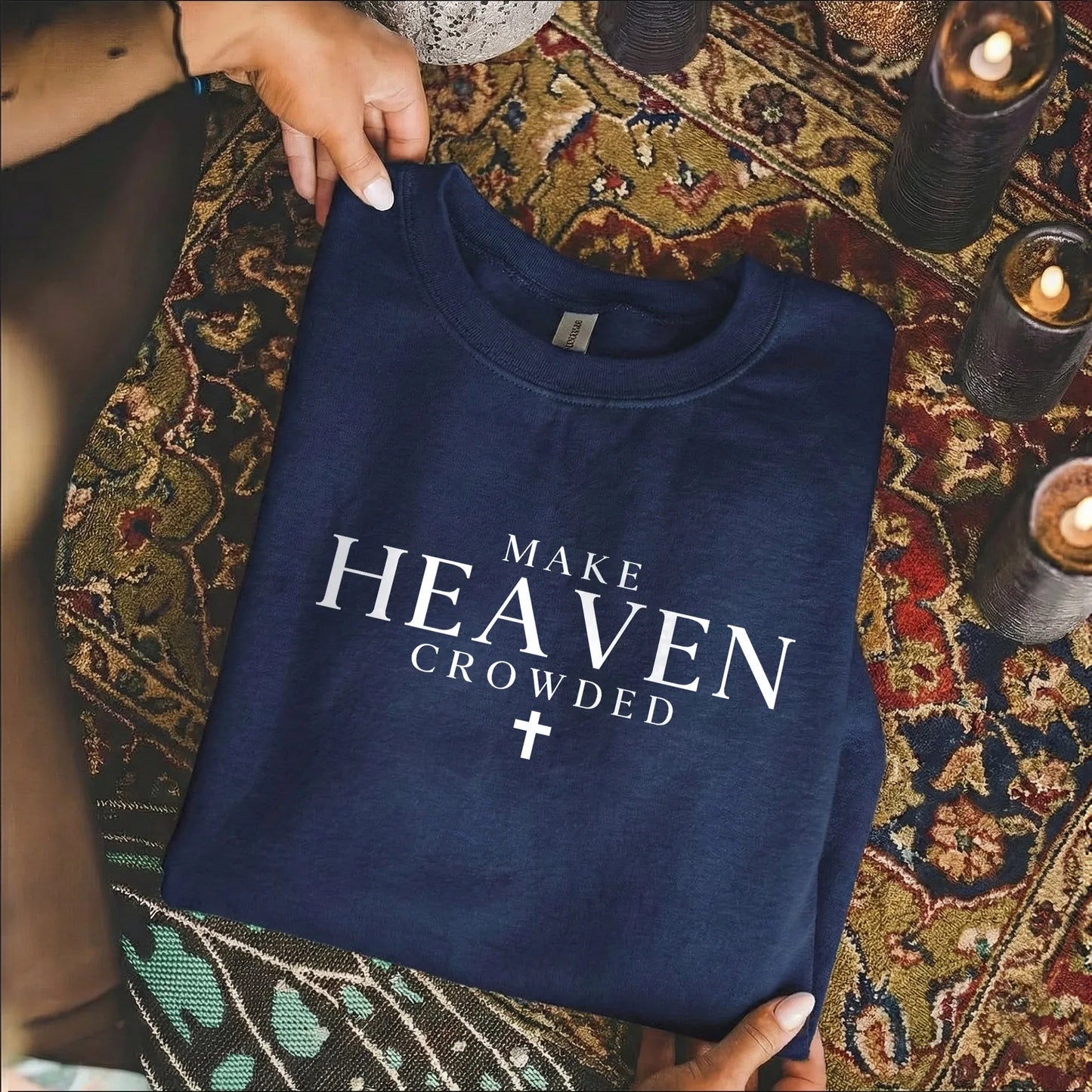 Make Heaven Crowded Minimalist Scripture Design – Minimalist Faith – Unisex Tshirt / Hoodie / Sweatshirt - Faith Guided Life