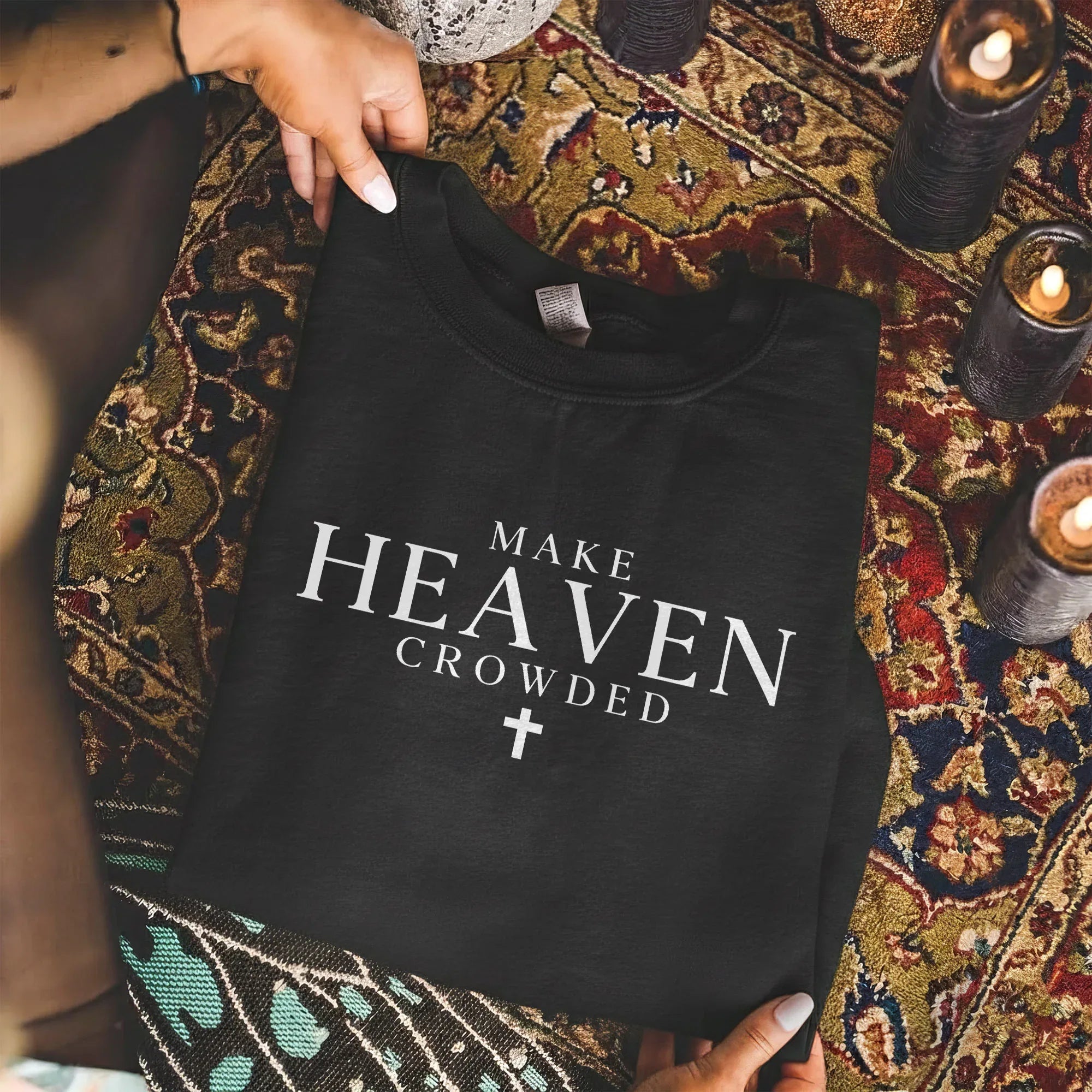 Make Heaven Crowded Minimalist Scripture Design – Minimalist Faith – Unisex Tshirt / Hoodie / Sweatshirt - Faith Guided Life