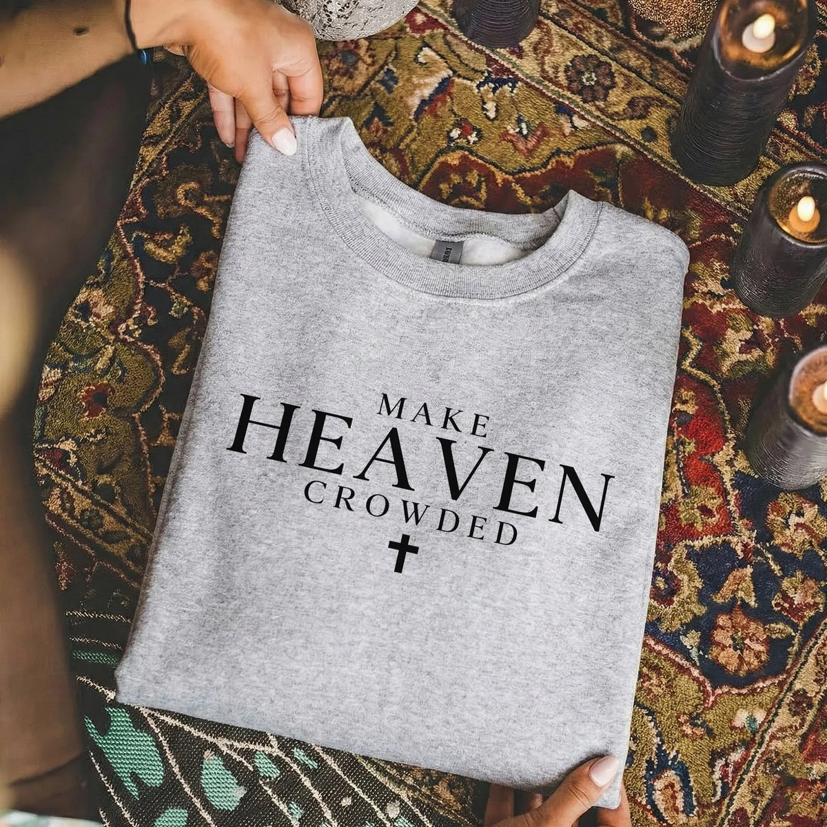 Make Heaven Crowded Minimalist Scripture Design – Minimalist Faith – Unisex Tshirt / Hoodie / Sweatshirt - Faith Guided Life
