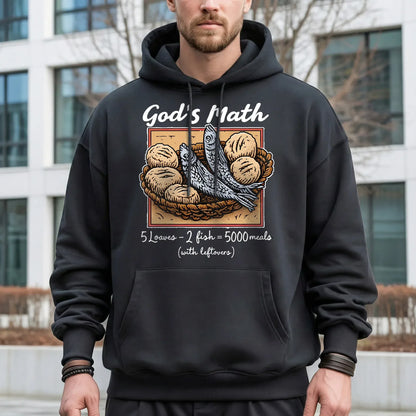 [COMFORT T-SHIRT] God’s Math Loaves & Fishes Miracle Design - Faith Guided Life
