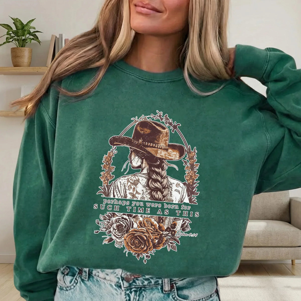 Perhaps You Were Born For Such a Time as This – Faith Floral – Unisex Tshirt / Hoodie / Sweatshirt - Faith Guided Life