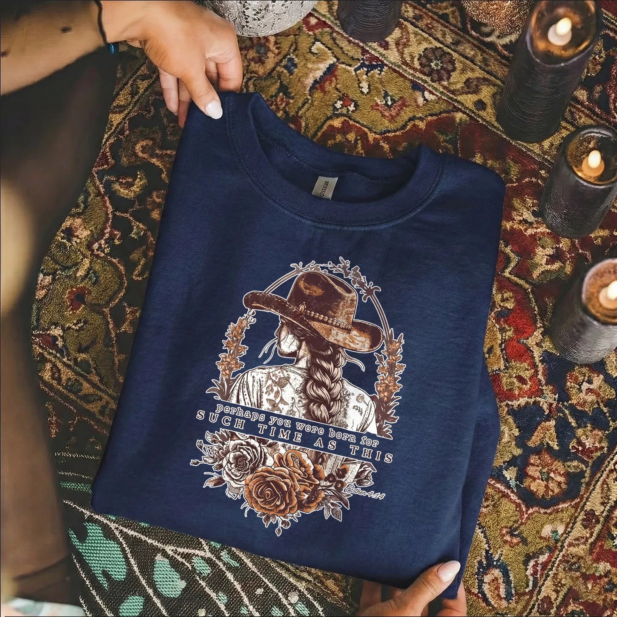 Perhaps You Were Born For Such a Time as This – Faith Floral – Unisex Tshirt / Hoodie / Sweatshirt - Faith Guided Life