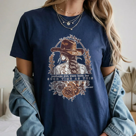 Perhaps You Were Born For Such a Time as This – Faith Floral – Unisex Tshirt / Hoodie / Sweatshirt - Faith Guided Life