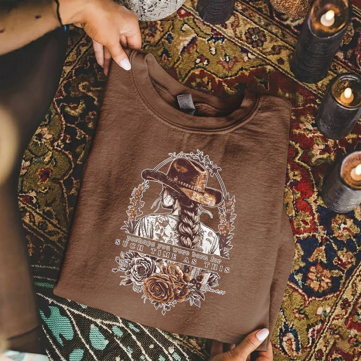 Perhaps You Were Born For Such a Time as This – Faith Floral – Unisex Tshirt / Hoodie / Sweatshirt - Faith Guided Life