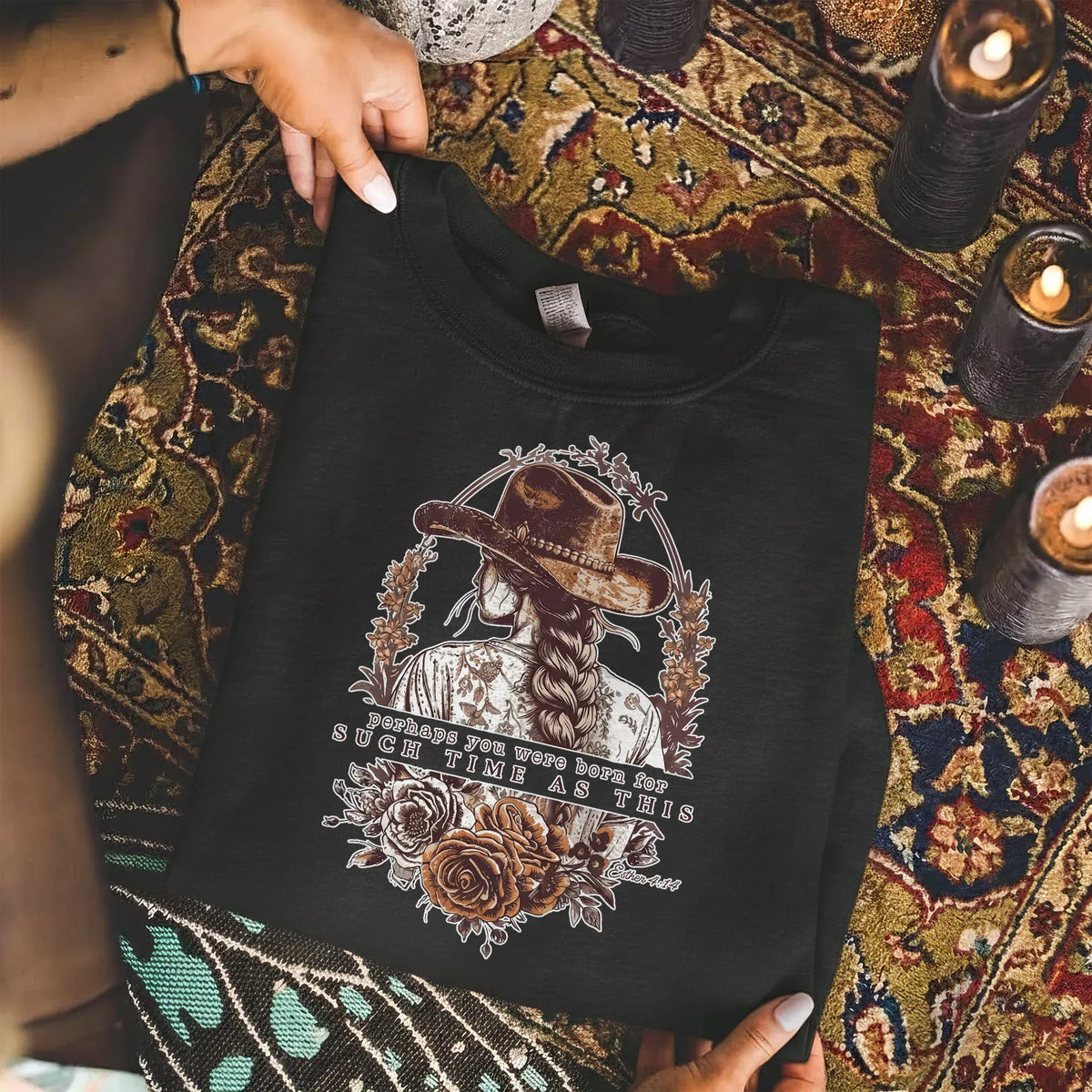 Perhaps You Were Born For Such a Time as This – Faith Floral – Unisex Tshirt / Hoodie / Sweatshirt - Faith Guided Life